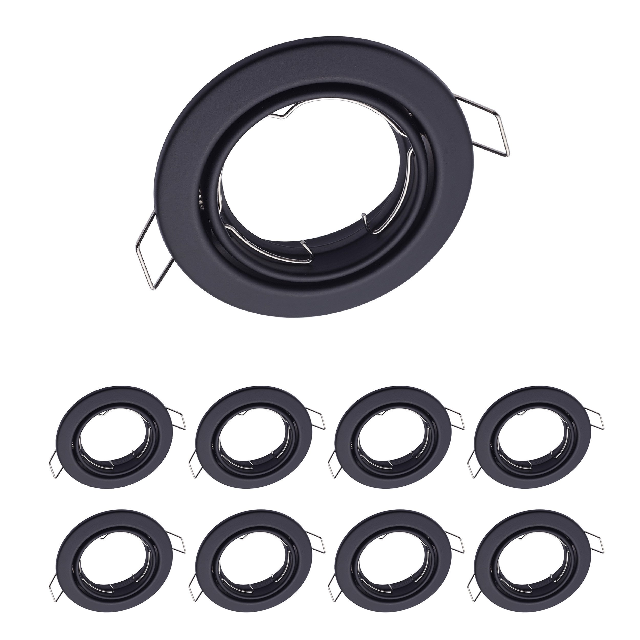 Oktaplex lighting LED Einbaustrahler Dijon Einbaustrahler Rahmen schwarz Leuchtmittel wechselbar, ohne Leuchtmittel, geeignet für LED Module