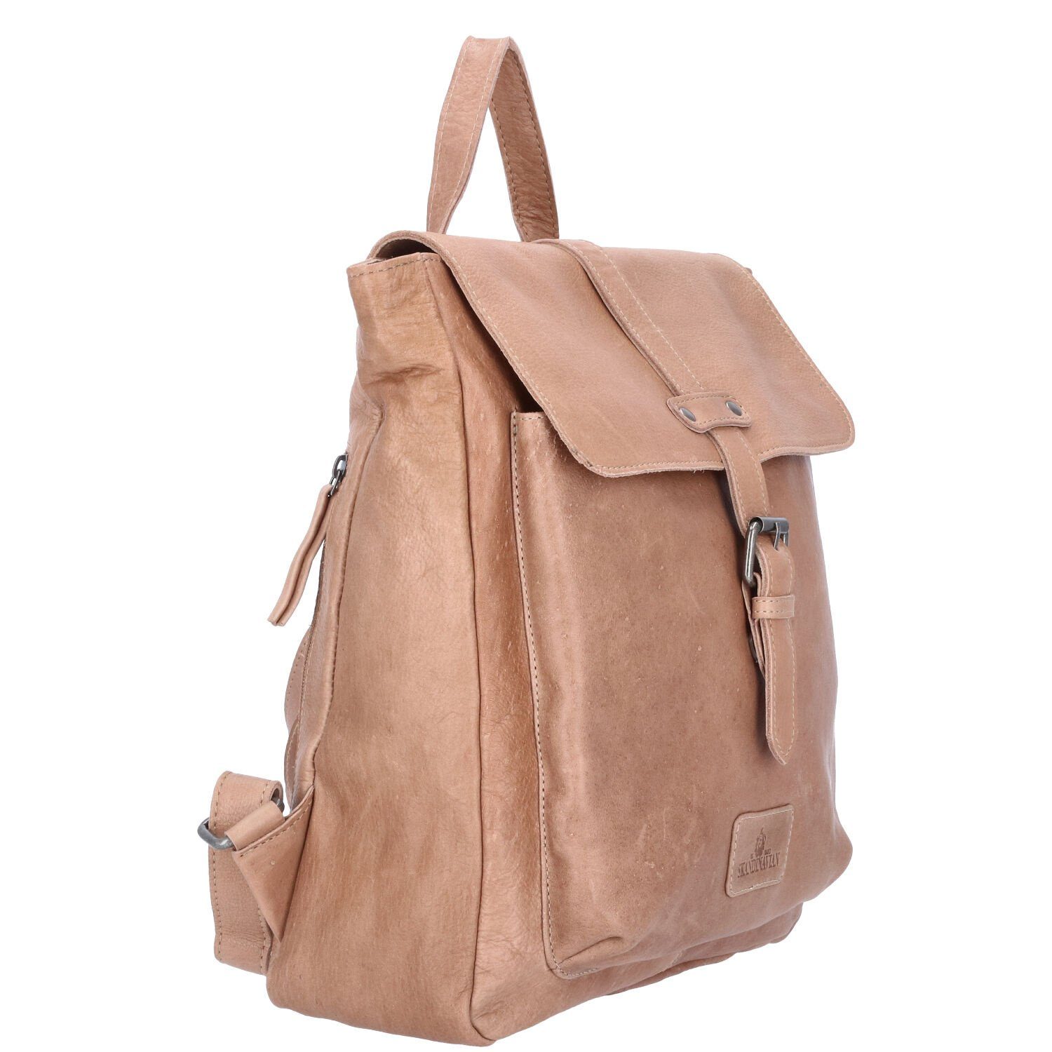 The Skandinavian Brand Freizeitrucksack The Skandinavian Brand Damen Leder Rucksack Taupe (1-tlg)