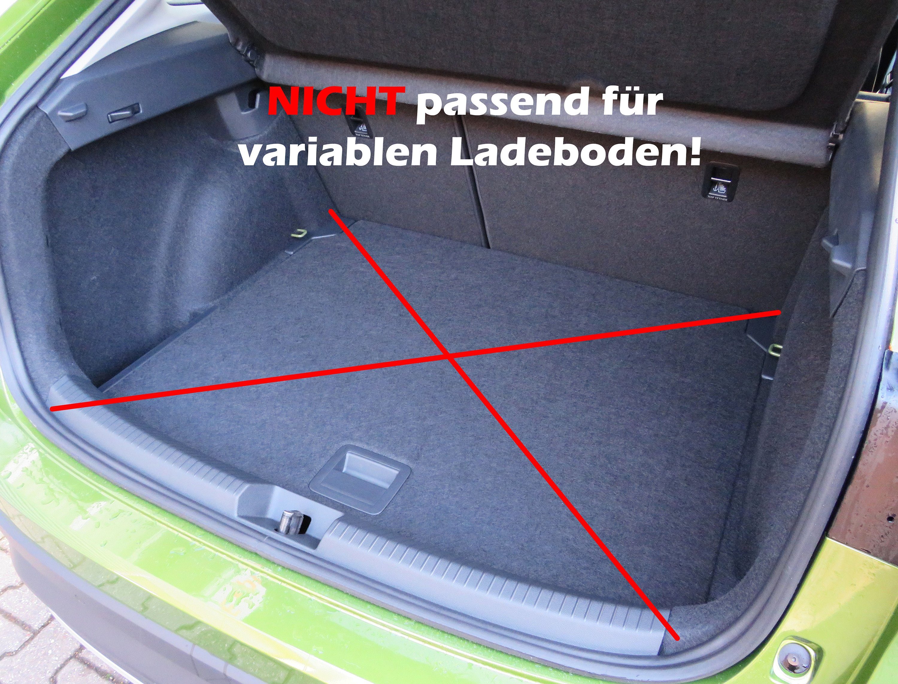 Volkswagen Kofferraummatte Taigo (1 St), für VW Taigo SUV-Coupé, passgenaue  Kofferraumeinlage für VW Taigo mit Basis Ladeboden