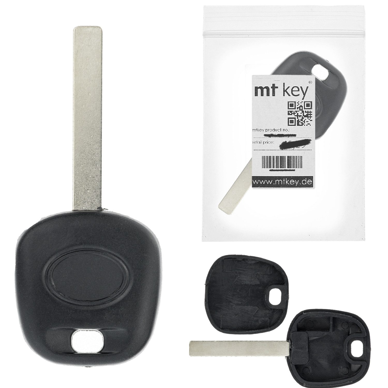 mt-key Schlüsseltasche MT KEY Auto Ersatz Schlüssel Rohling TOY51, für TOYOTA AURIS (AB 2013); AVENSIS T27 (AB 2010); YARIS XP13 (AB ...