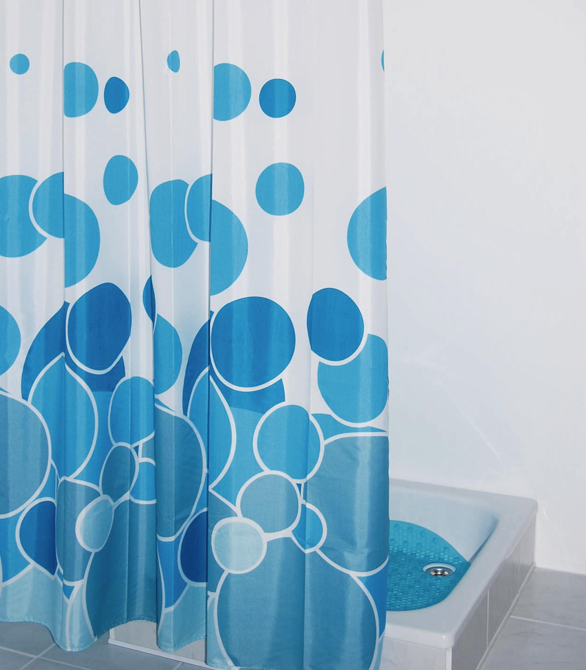 Ridder Duschvorhang Kani blau Breite 180 günstig online kaufen