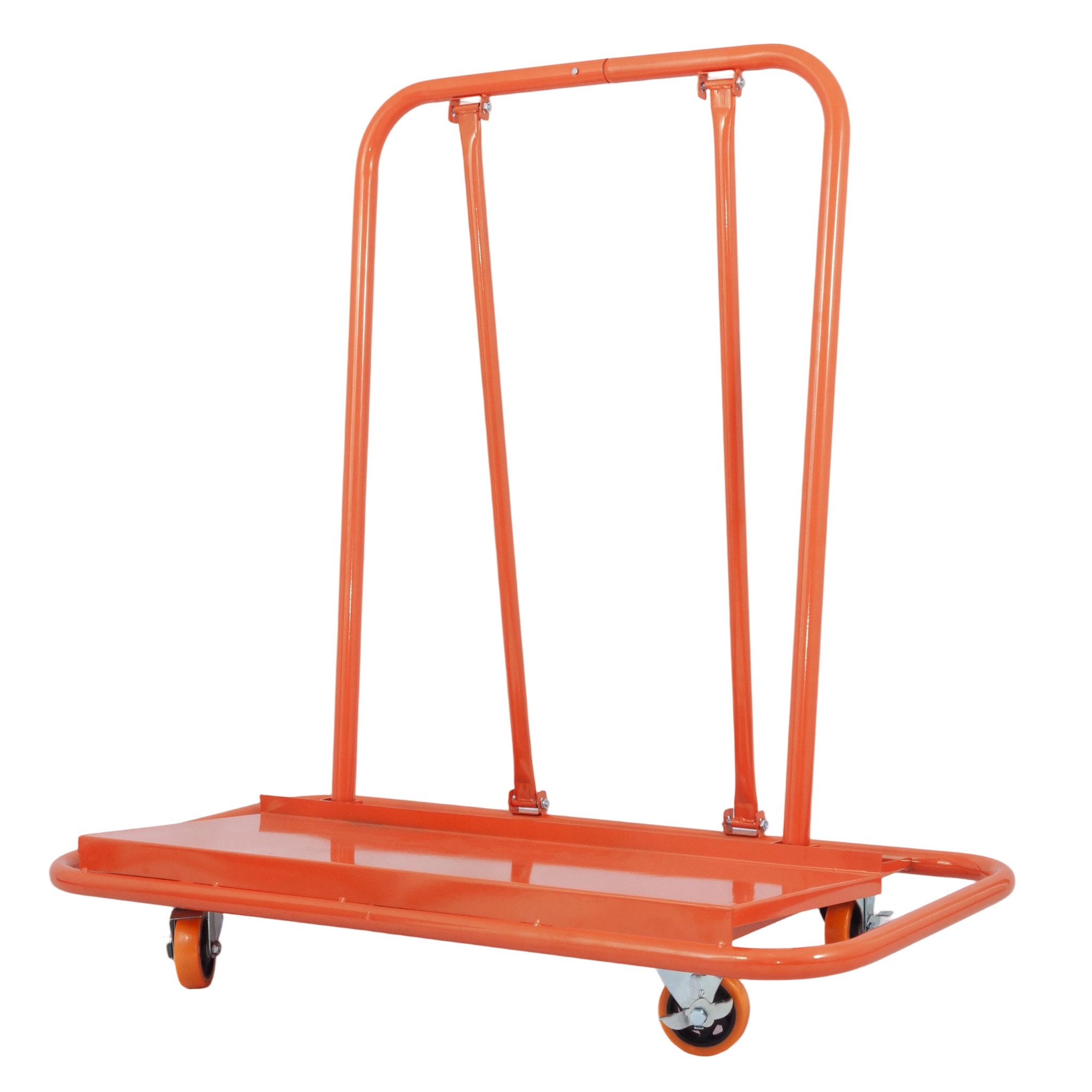 BlingBin Transport Trolley, Robust Steel, Plasterboard Transporter with Wheels and Brakes, (Set of 1, 1 pc., 116 × 57 × 114 cm), Panel Trolley, 1000 kg Load Capacity for Plasterboard and Wood Panels