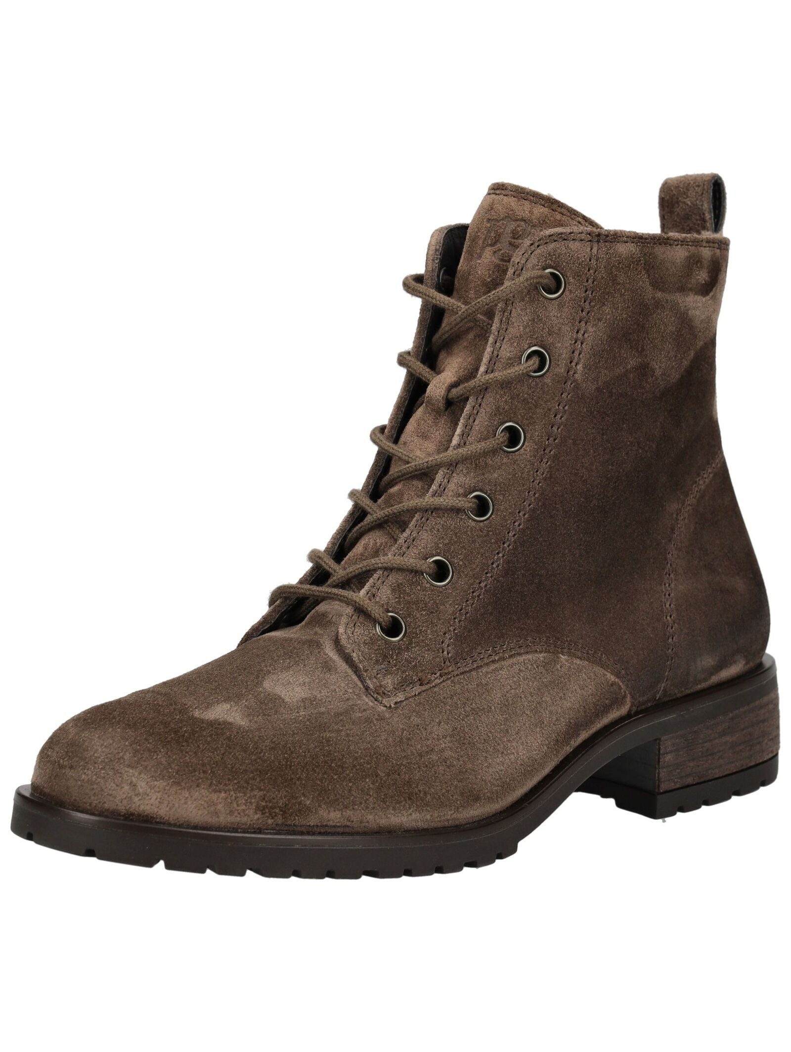 Paul Green Stiefelette Veloursleder Schnürstiefelette