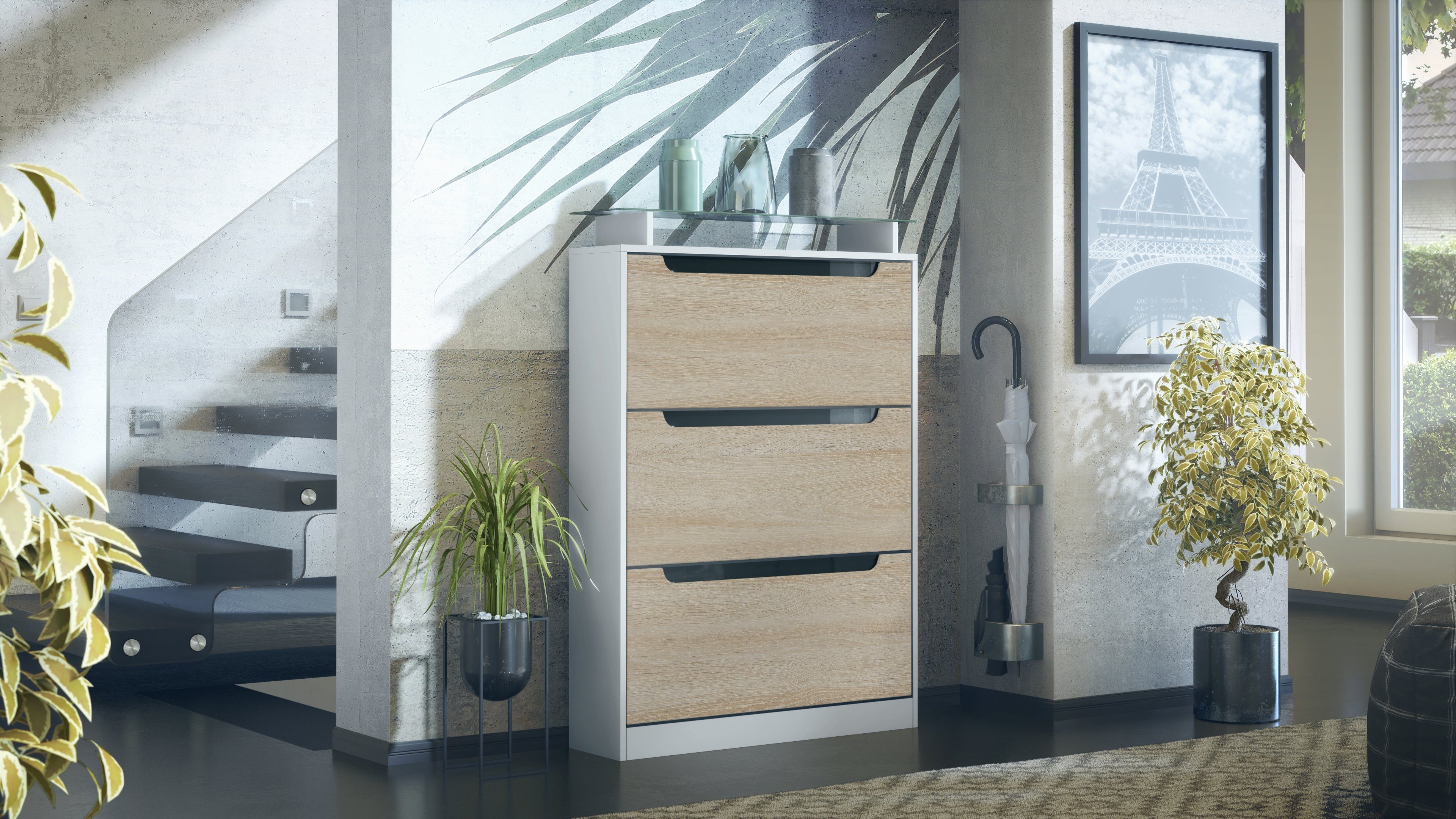 Vladon Schuhschrank Space (Schuhkipper, für 24 günstig online kaufen