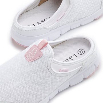 LASCANA Slip-On Sneaker Halbschuh, Freizeitschuh, Sabot, Clogs aus leichtem Mesh-Material