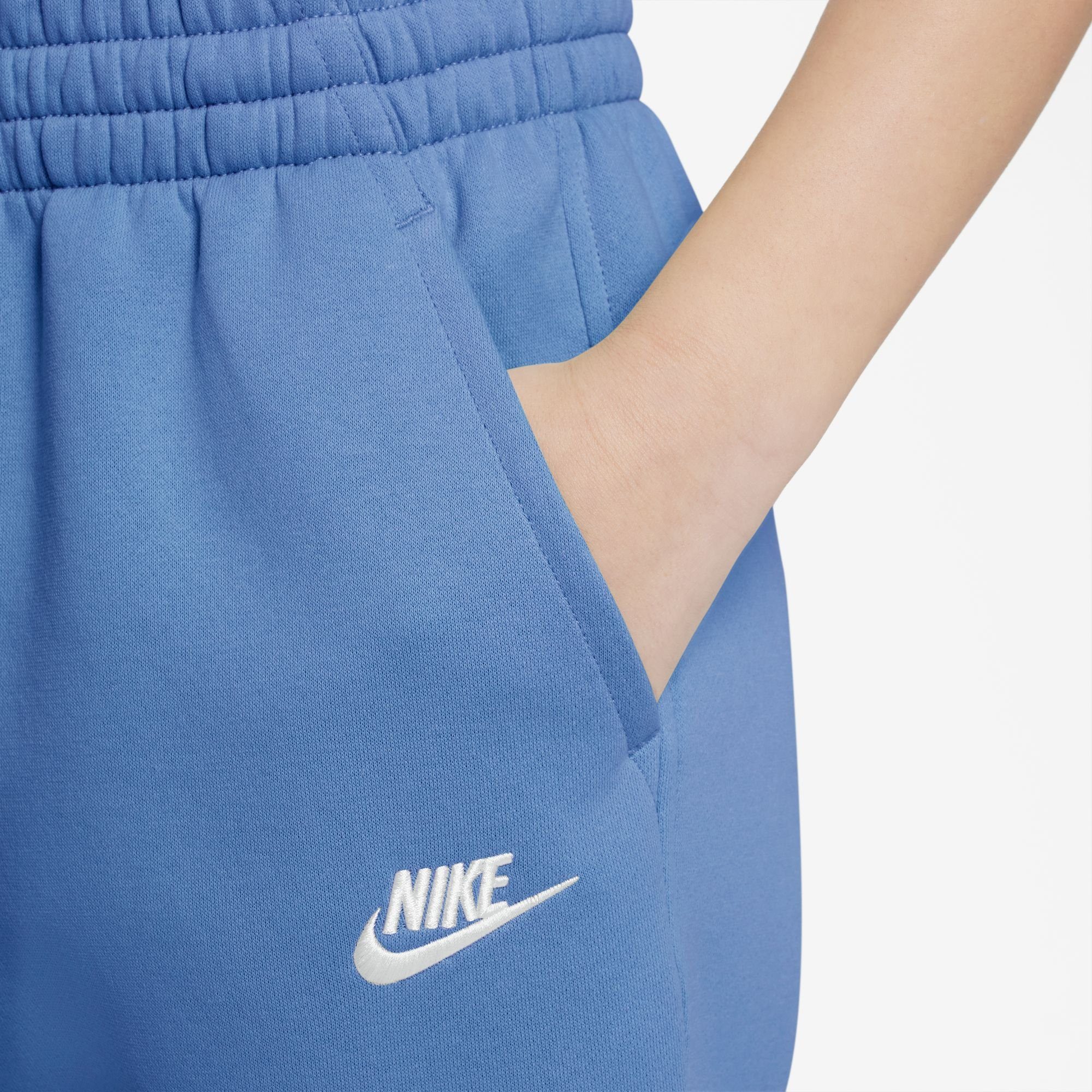 Nike Sportswear Jogginghose BIG HIGH-WAISTED CLUB PANTS POLAR/POLAR/WHITE KIDS' FLEECE FITTED (GIRLS)