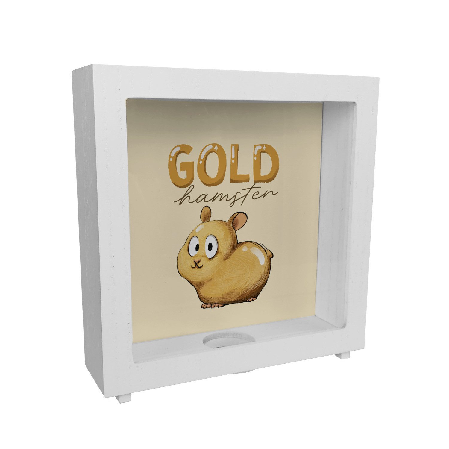 Spardose Goldhamster Rahmen Spardose aus Holz
