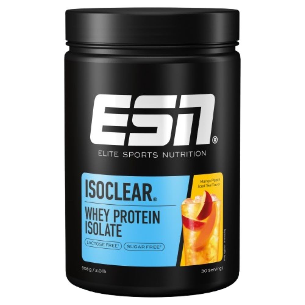 ESN ISOCLEAR Whey Isolate, 908g Pulver Mango Peach Iced Tea Pulver, Protein Versorgung