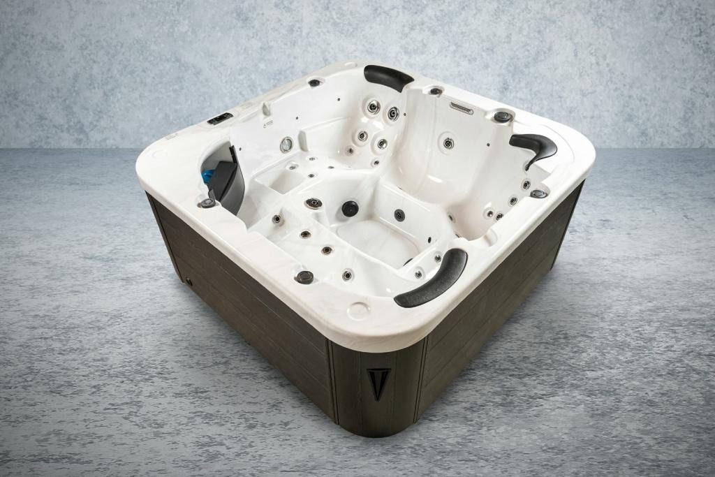 PureHaven Whirlpool 215x215 cm – 5 Personen, Massage & Lichttherapie