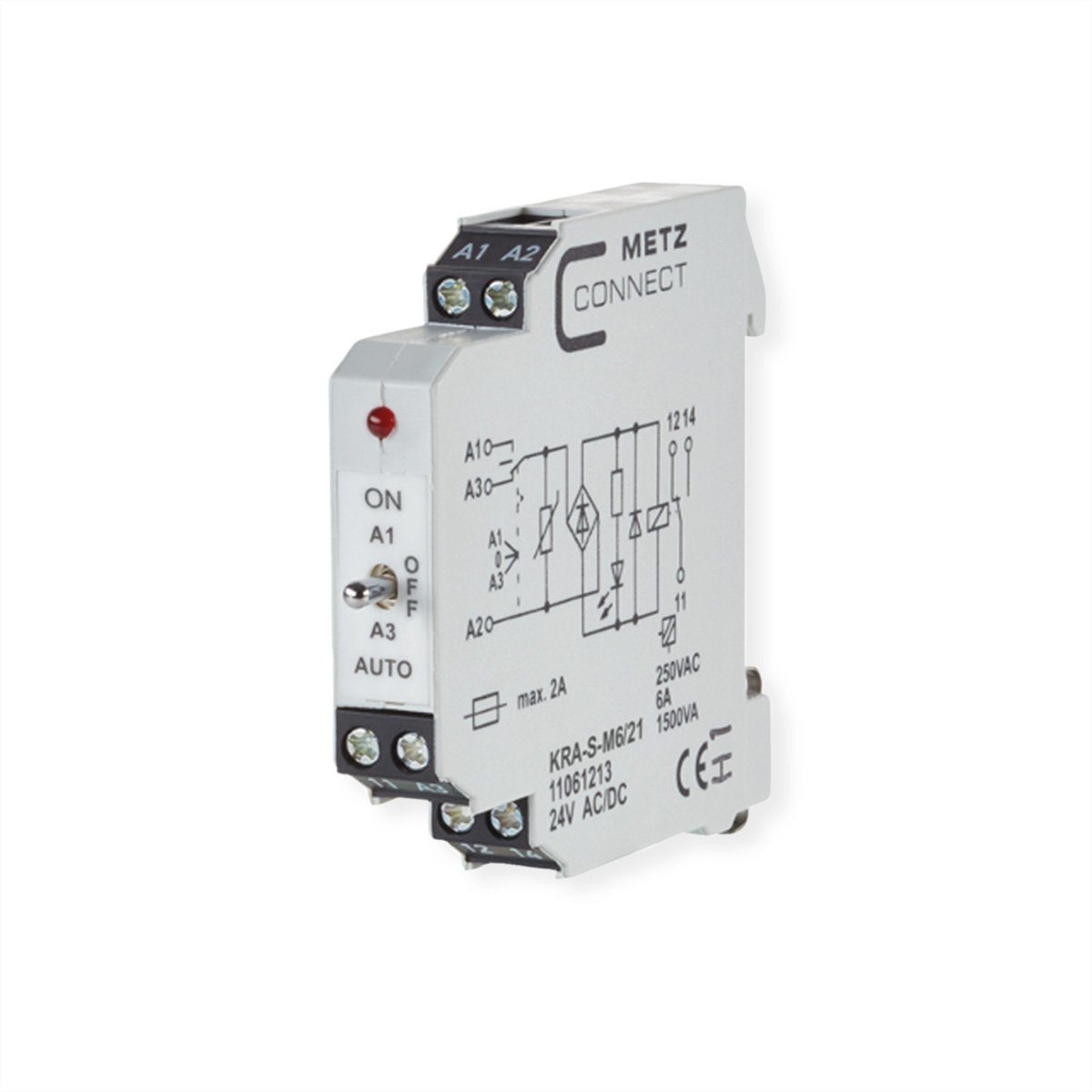 KRA-S-M6/21, 1 Wechsler, 24 V AC/DC Netzwerk-Switch