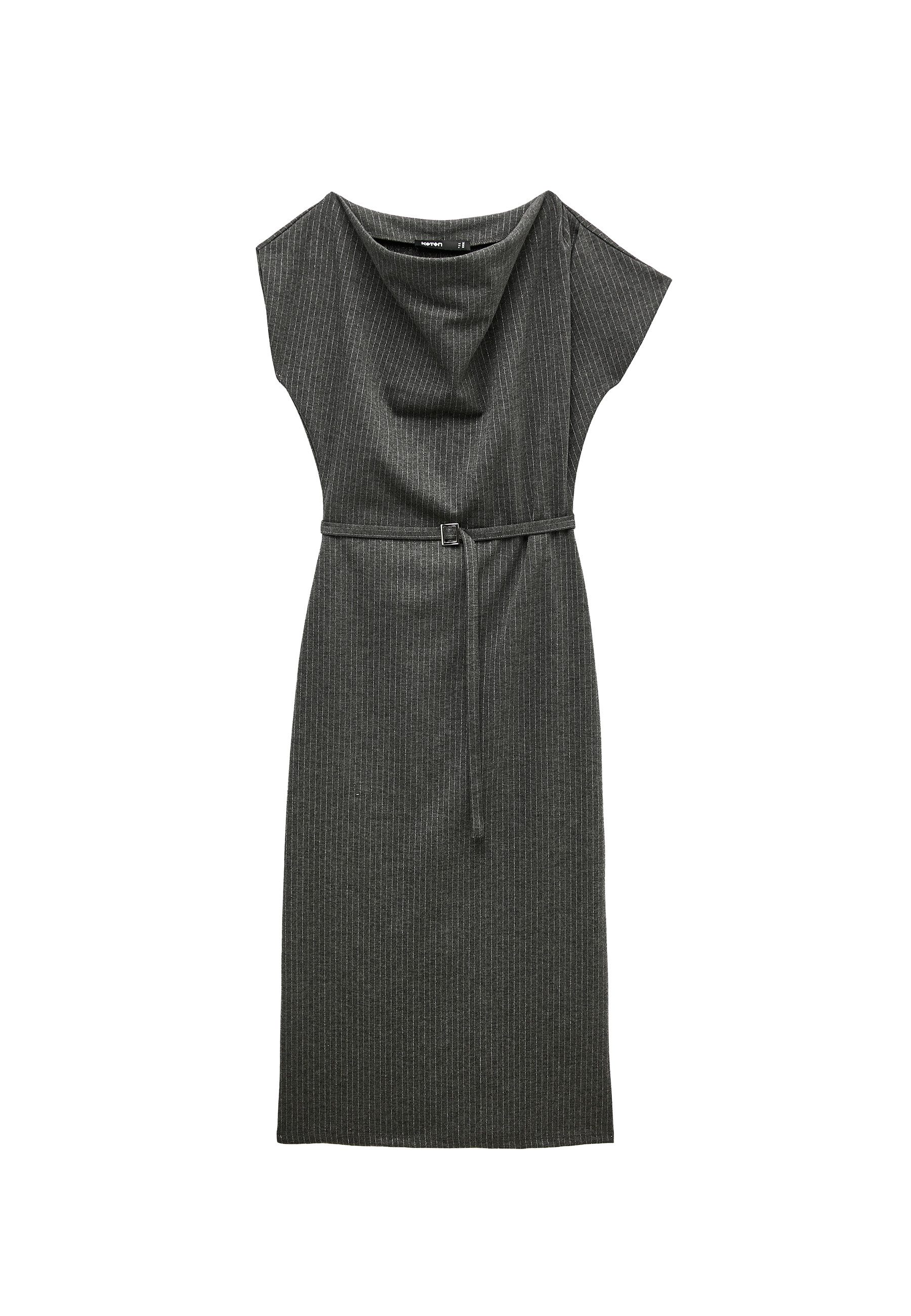 Koton Midikleid Koton Viskose Midi Slim-Fit Dress Degaje-Kragen