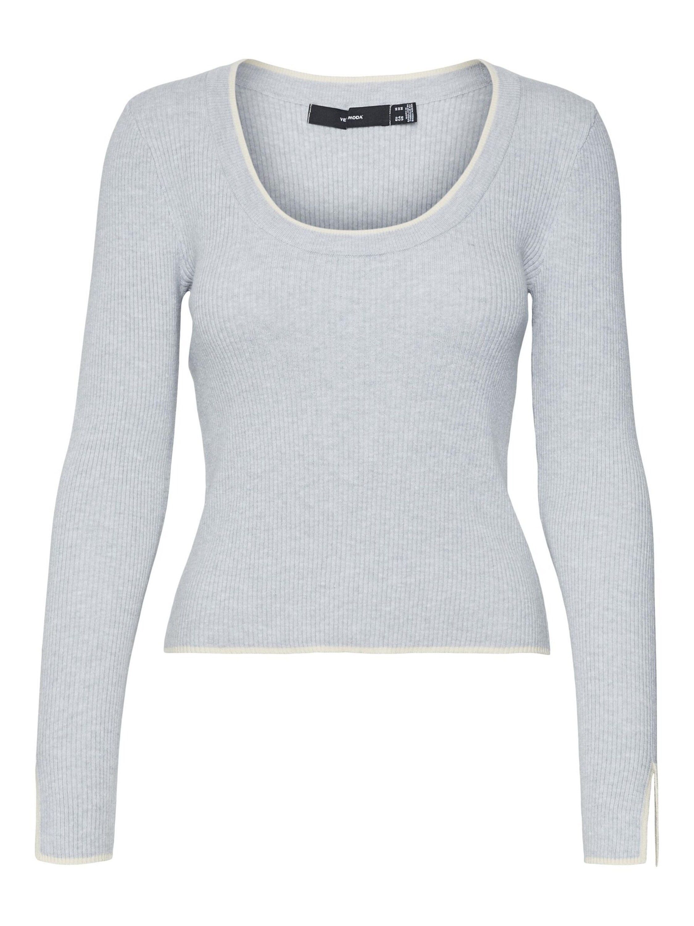 VERO MODA Vmjoan LS-Pantaloncini con Scollo a U