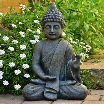 INtrenDU Gartenfigur Betender Garten Buddha 52cm, wetterfest für Innen und Außen