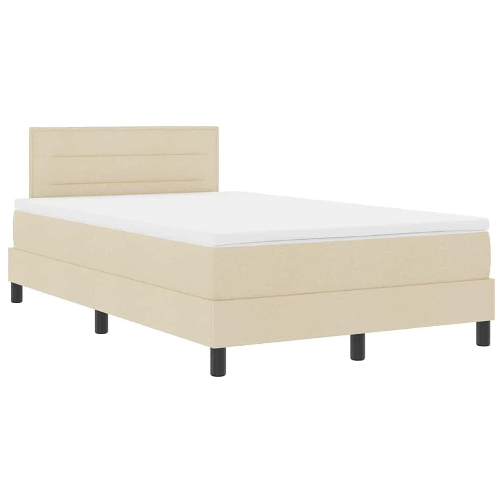 vidaXL Bett Boxspringbett mit Matratze Creme günstig online kaufen