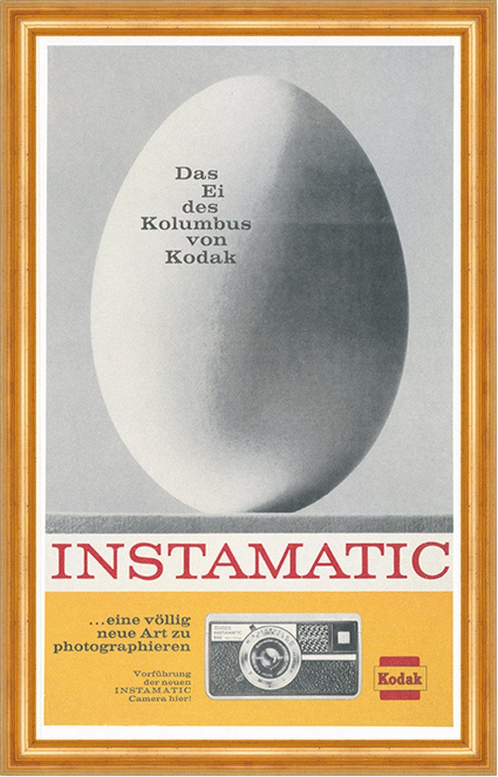 Kunstdruck KODAK Instamatic Kamera Kassettenfilmsystem Nerwin Werbung 358 Gerahmt