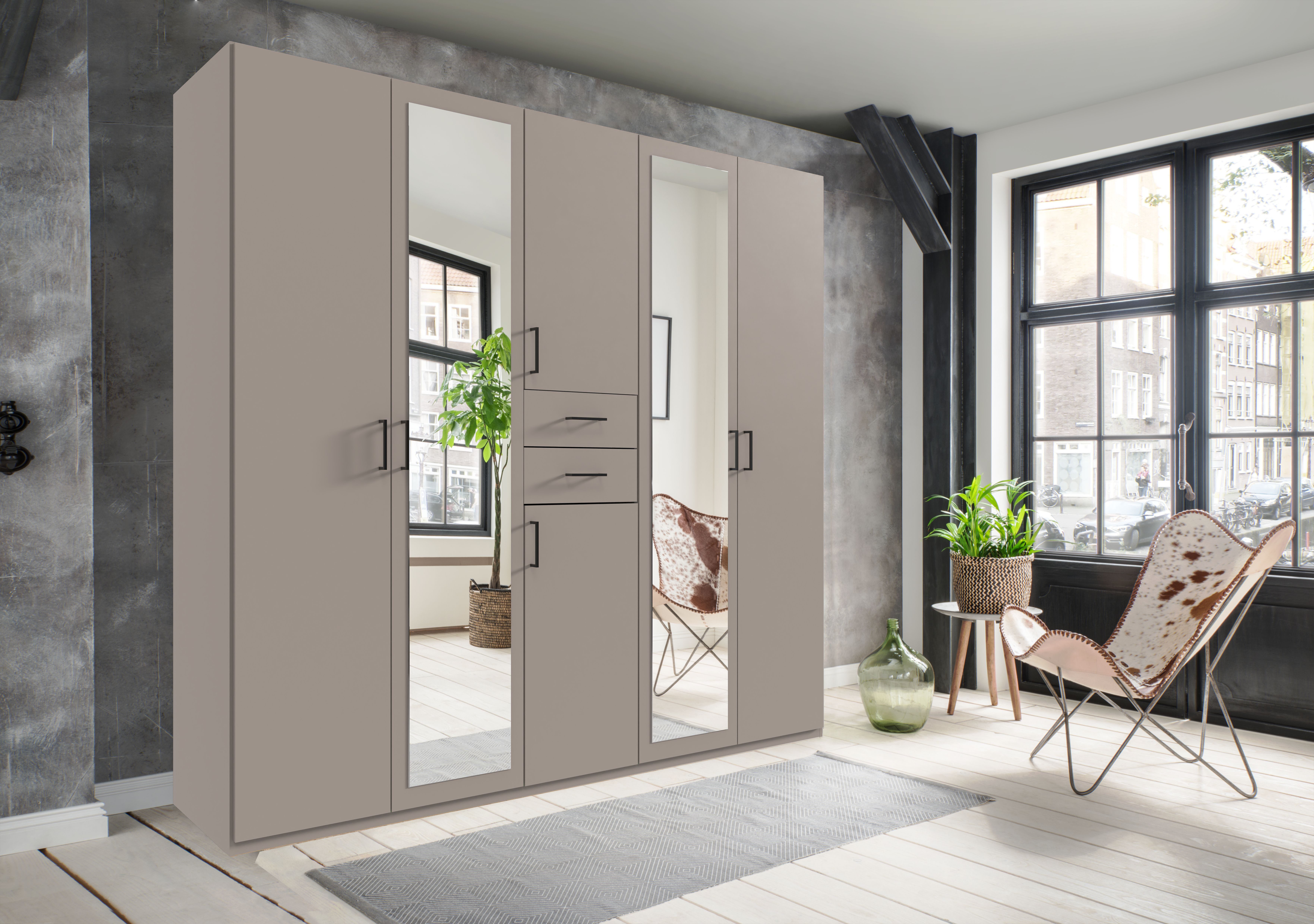 Wimex Kleiderschrank Diver Drehtürenschrank mit Spiegel, 180, 225 o. 270cm günstig online kaufen