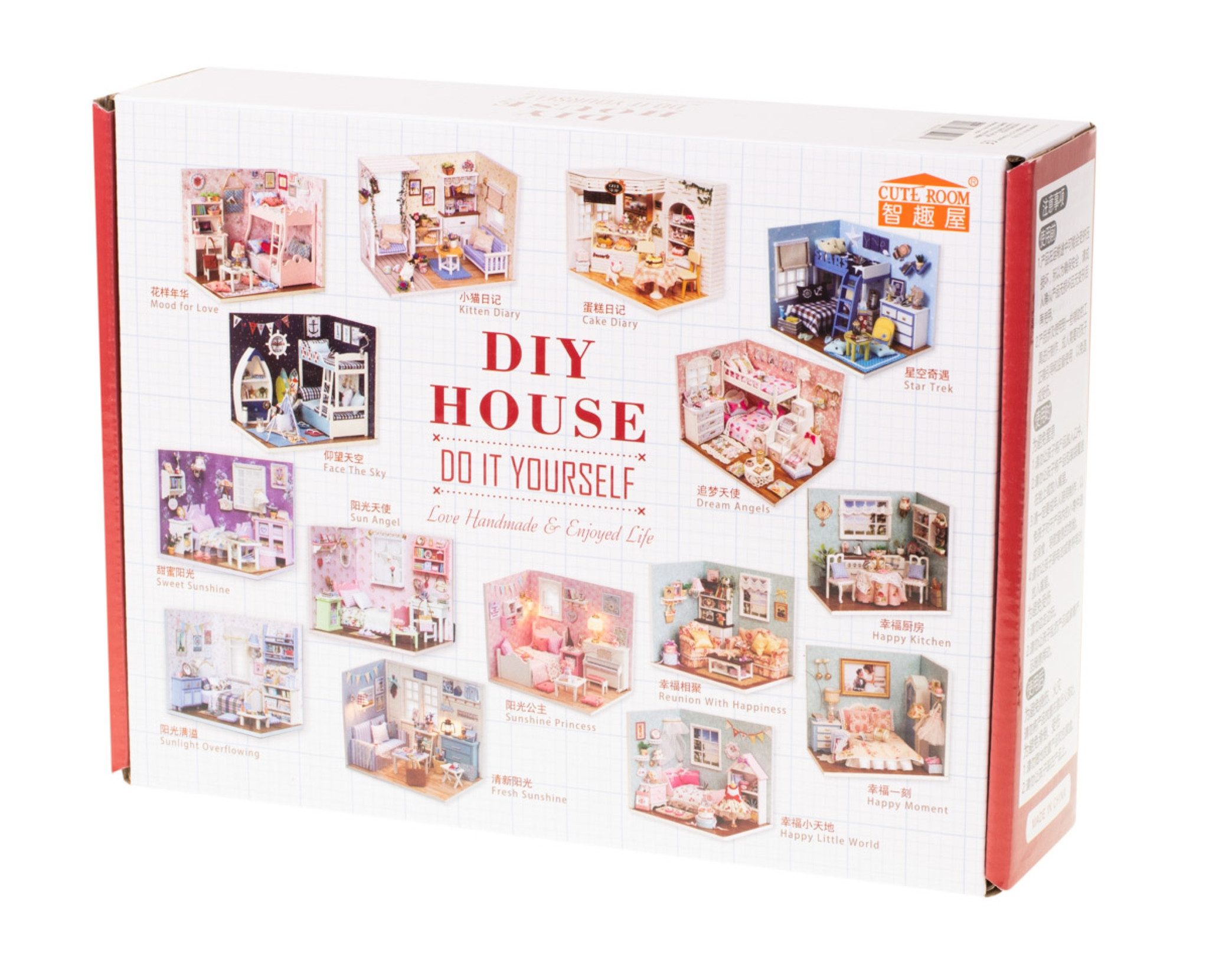 LA CUTE Puppenhaus Kinderzimmer-Puppenhaus Set: Holzhaus mit Möbeln und LED günstig online kaufen