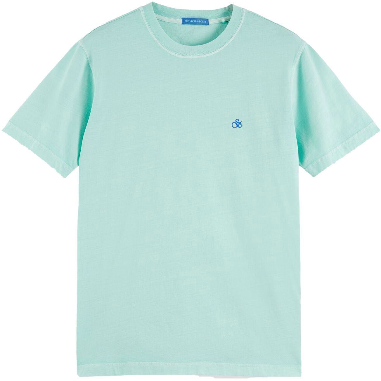 Scotch Bay kleiner & logo regular-fit Soda Logo-Stickerei Rundhalsshirt mit Brust T-shirt Garment-dye der auf