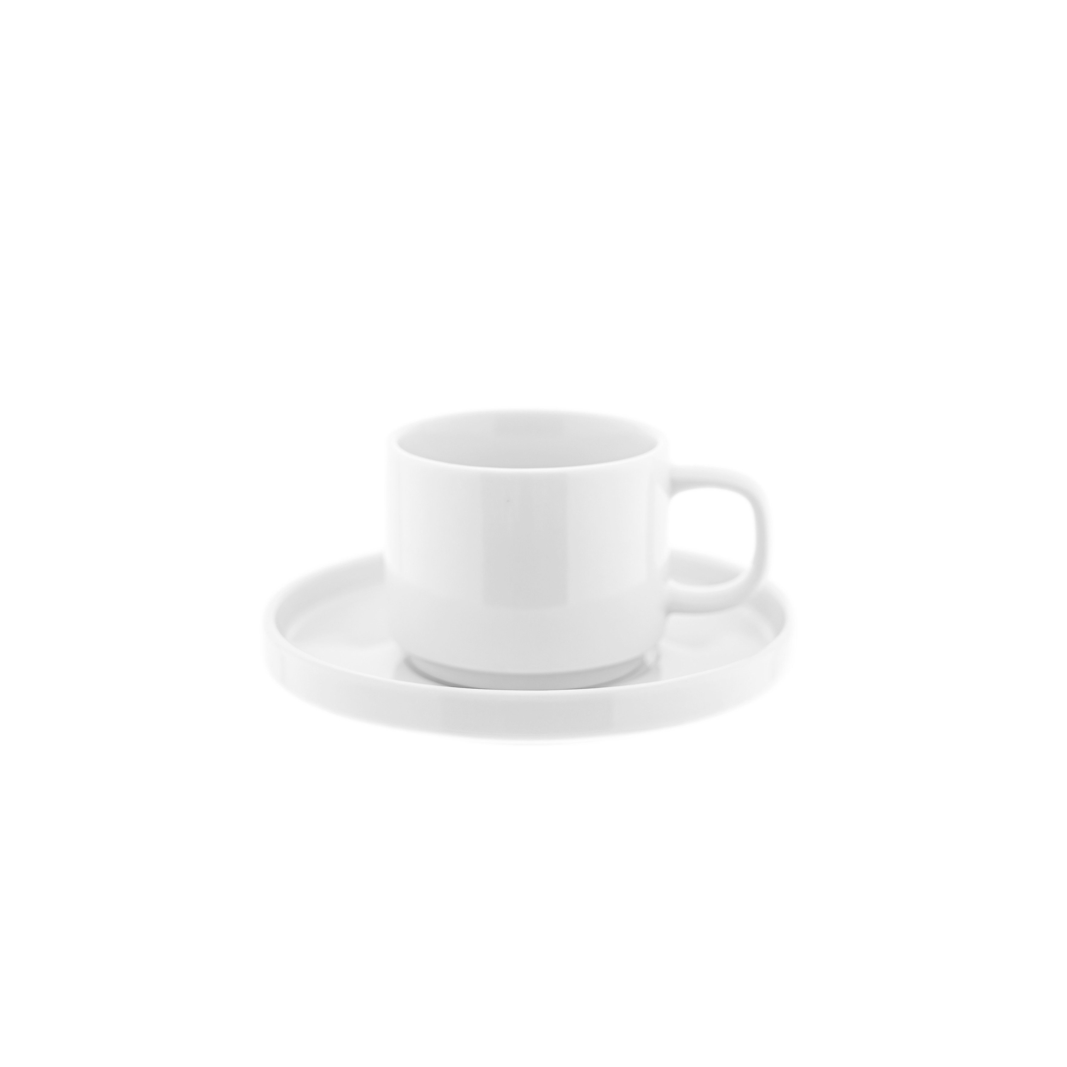 Almina Kaffeeservice Mokkatassen 100 ml - 12-teiliges Set in Weiß (12-tlg), 6 Personen, Porzellan, 12 Teile, für 6 Personen – Bild 2 von 5