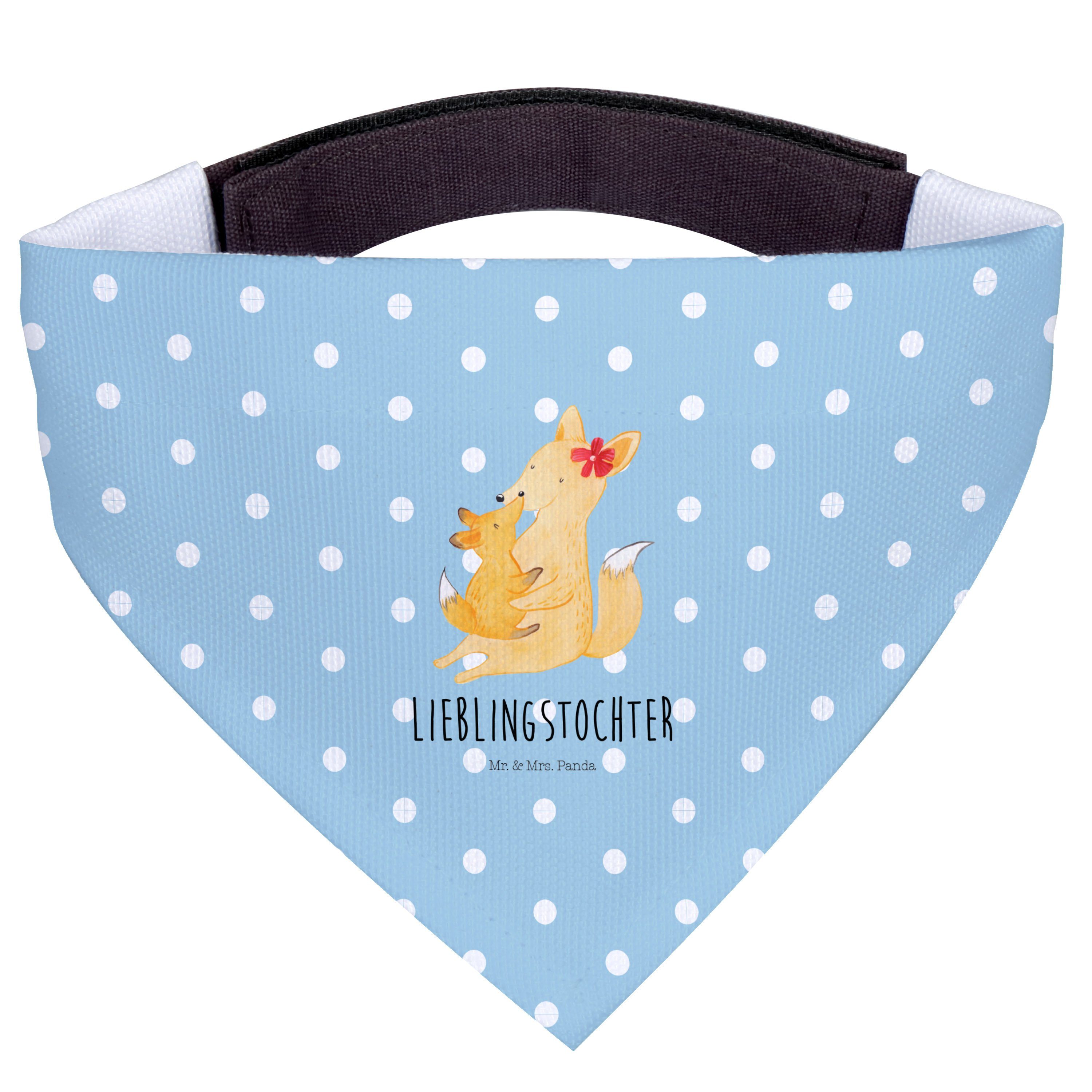 Mr. & Mrs. Panda Hundefliege »Fuchs Mama & Kind Blau Pastell