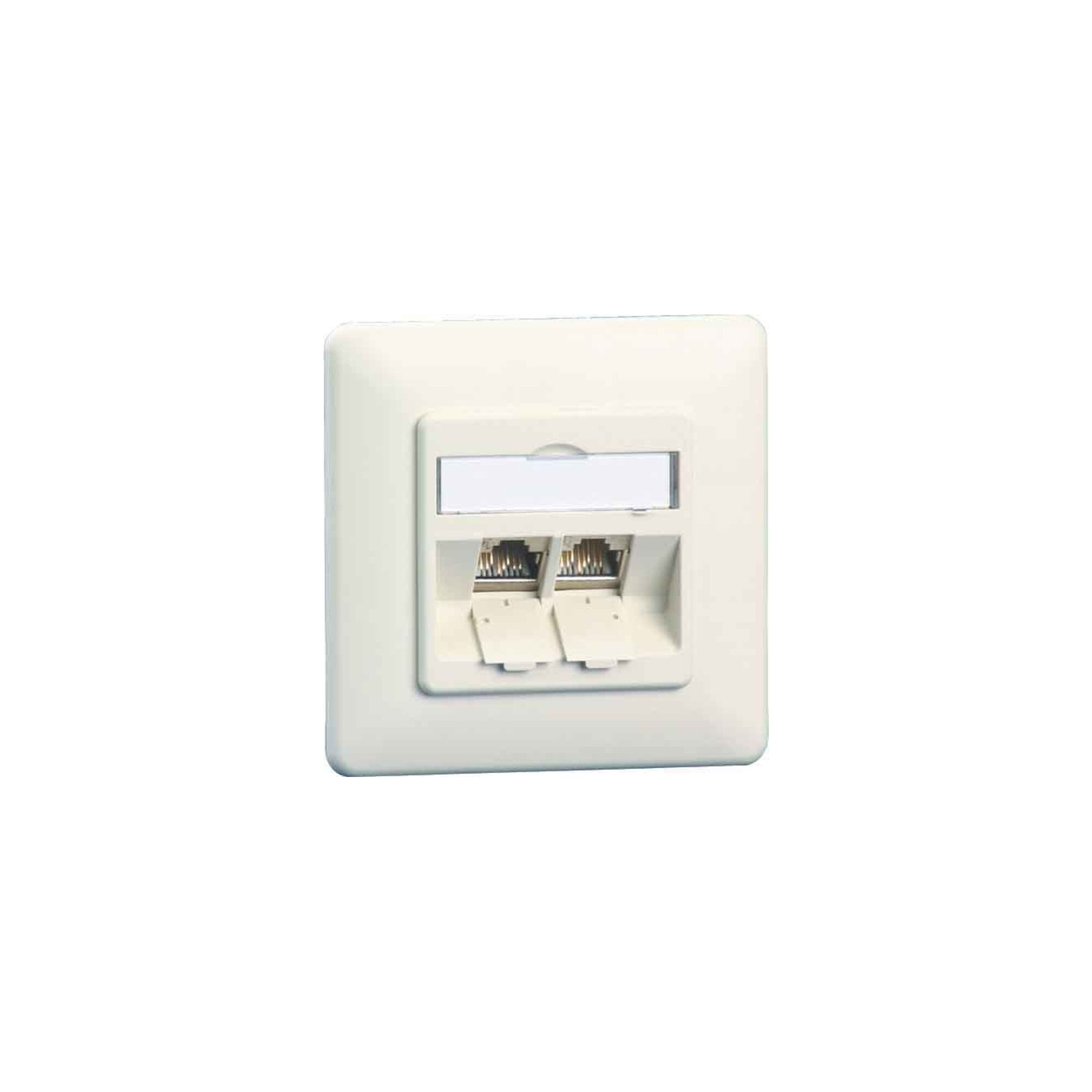 Metz Connect BTR NETCOM Anschlussdose C6Amodul UP 2Port 180 UP,rws TN C6Amod-2UP-18 Installationskabel