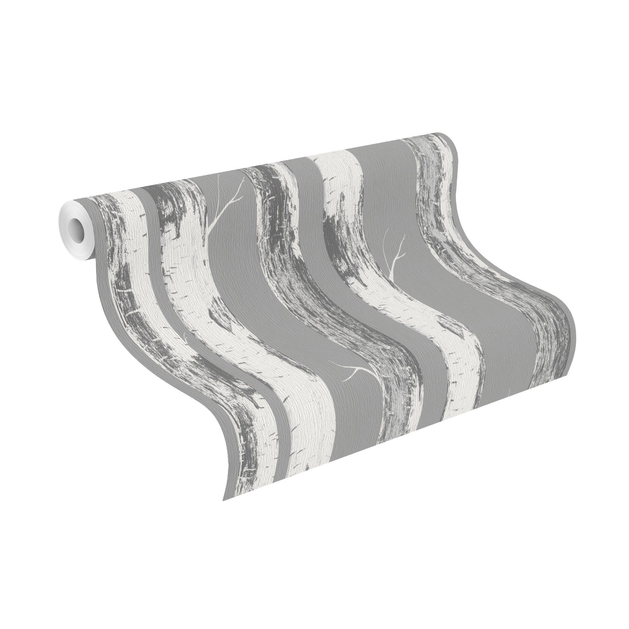 Rasch Papiertapete mit Birkenstämmen, strukturiert, Holz, günstig online kaufen