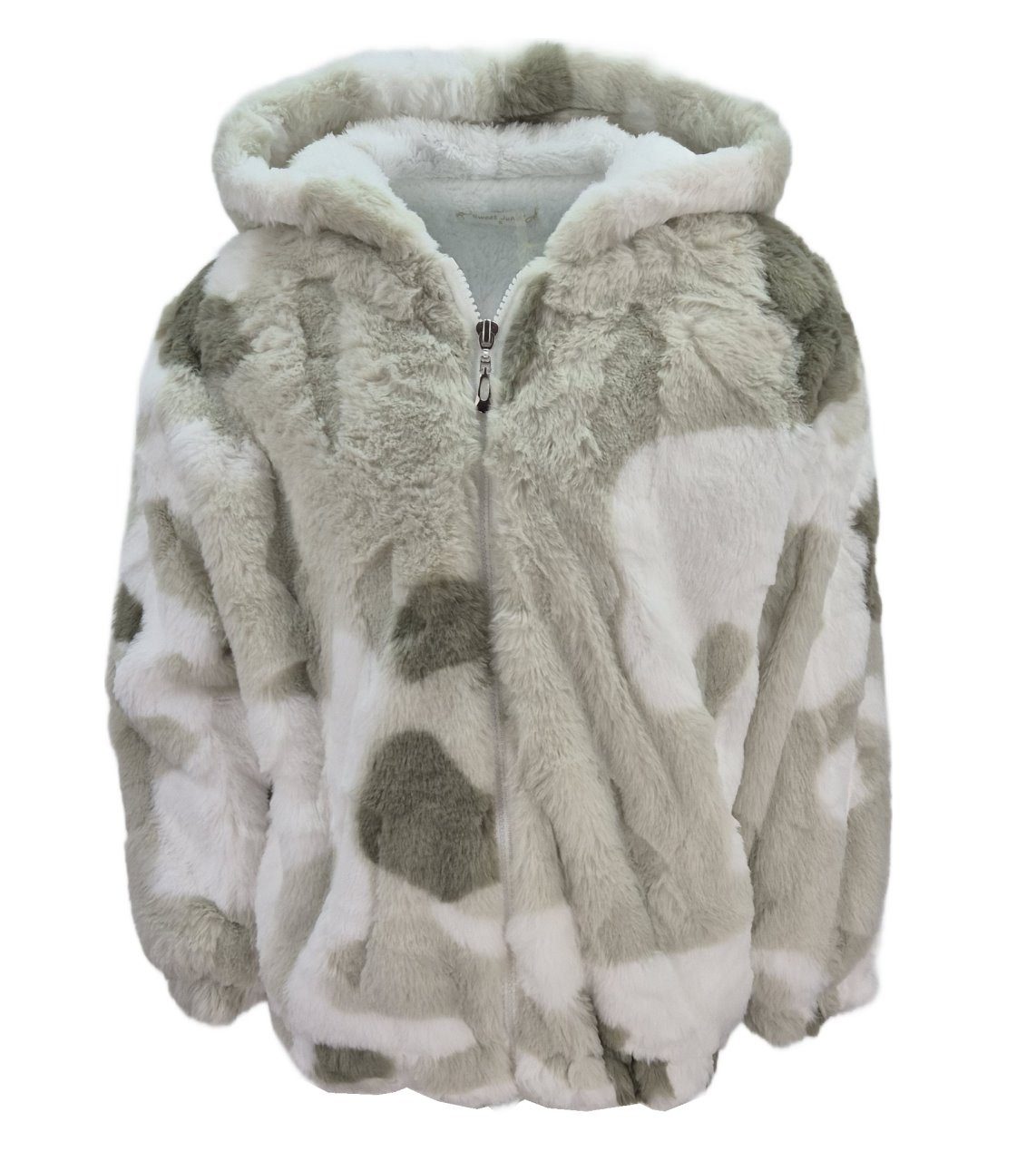 Kapuzenplüschjacke Plüschjacke Teddy Jacke, Kuscheljacke MH868e