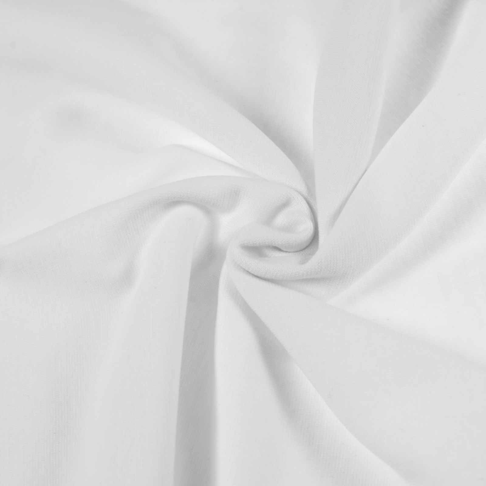 maDDma Stoff Bündchenstoff Schlauchware 35(70)cm breit Meterware ab 25cm Jersey, weiß