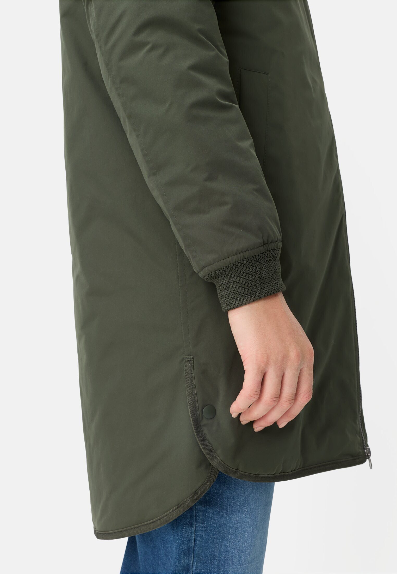 camel active Funktionsmantel aus reinem Polyester Langarm Stehkragen Stehkragen