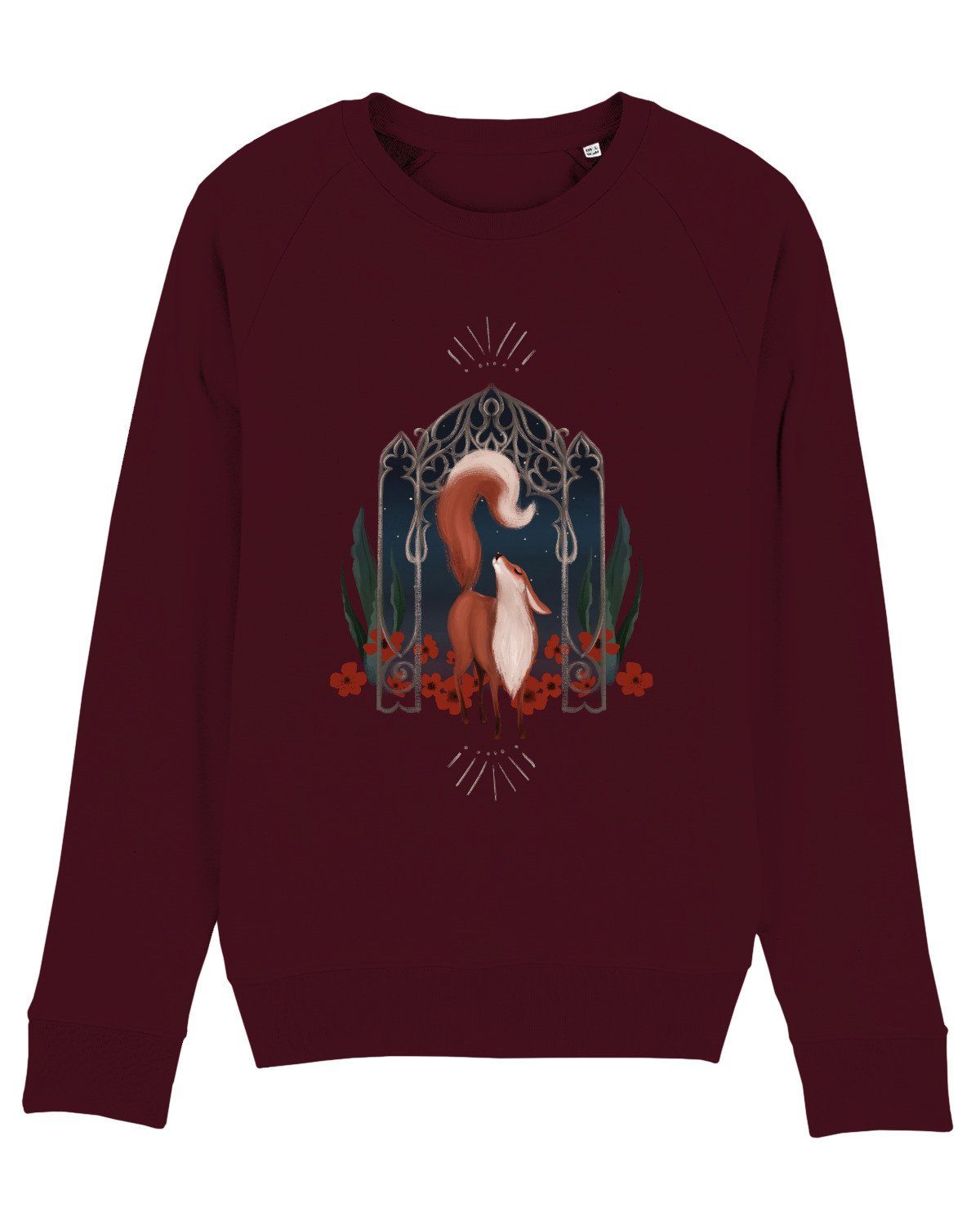 wat? Apparel Sweatshirt Der wunderschöne Fuchs (1-tlg) weinrot