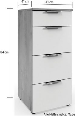 Wimex Schubkastenkommode Level by fresh to go, 4 Schubladen mit soft-close Funktion, 41cm breit, 84cm hoch