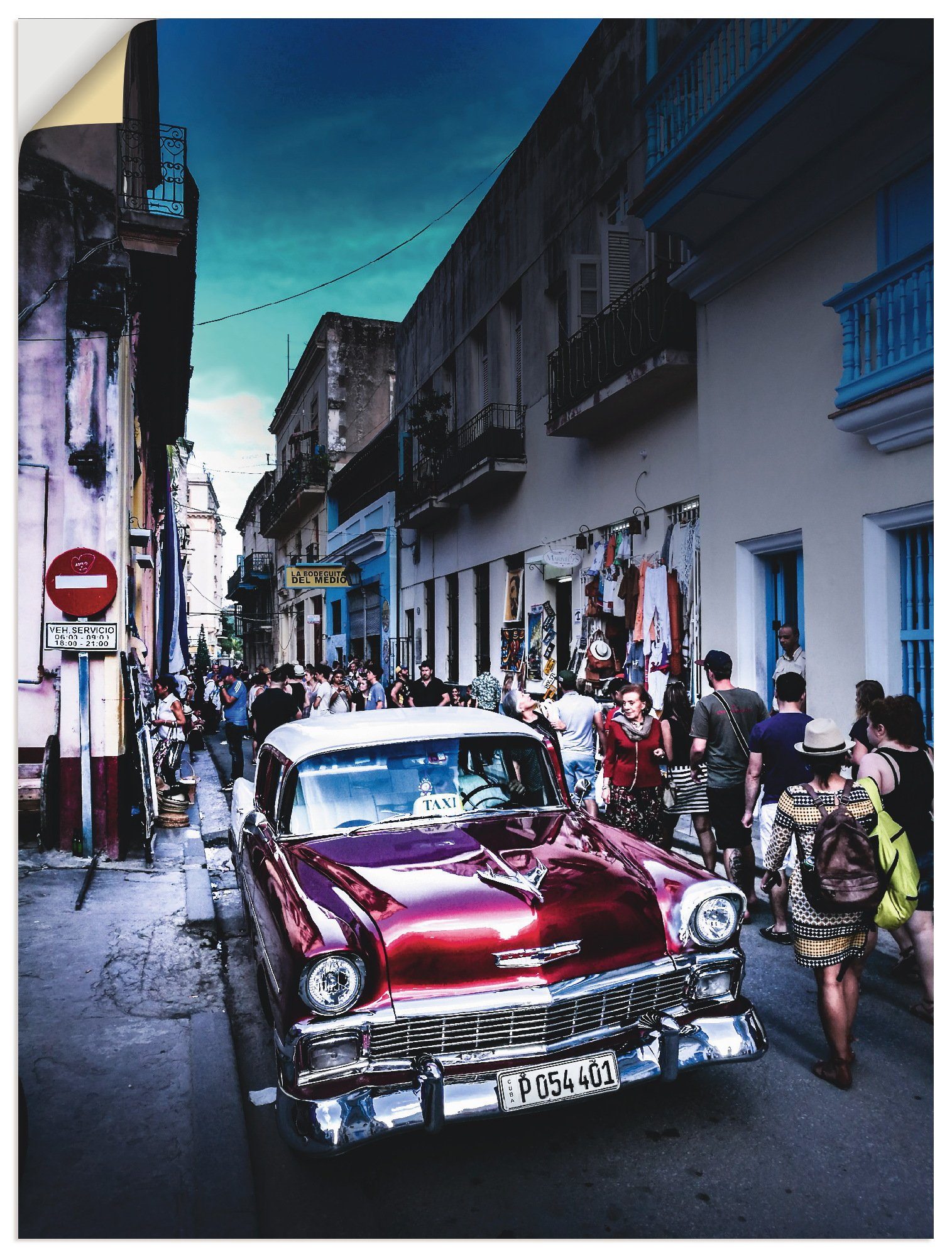 Artland Wandbild Leben in Havanna, Auto (1 St), als Alubild, Leinwandbild, Wandaufkleber oder Poster in versch. Größen