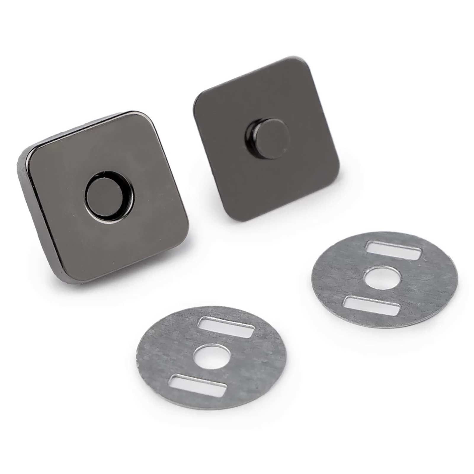 maDDma 5 Magnet-Verschlüsse 18x18mm Farbwahl - Taschen Schloss Verschluss Gurtstecker (5er Set)