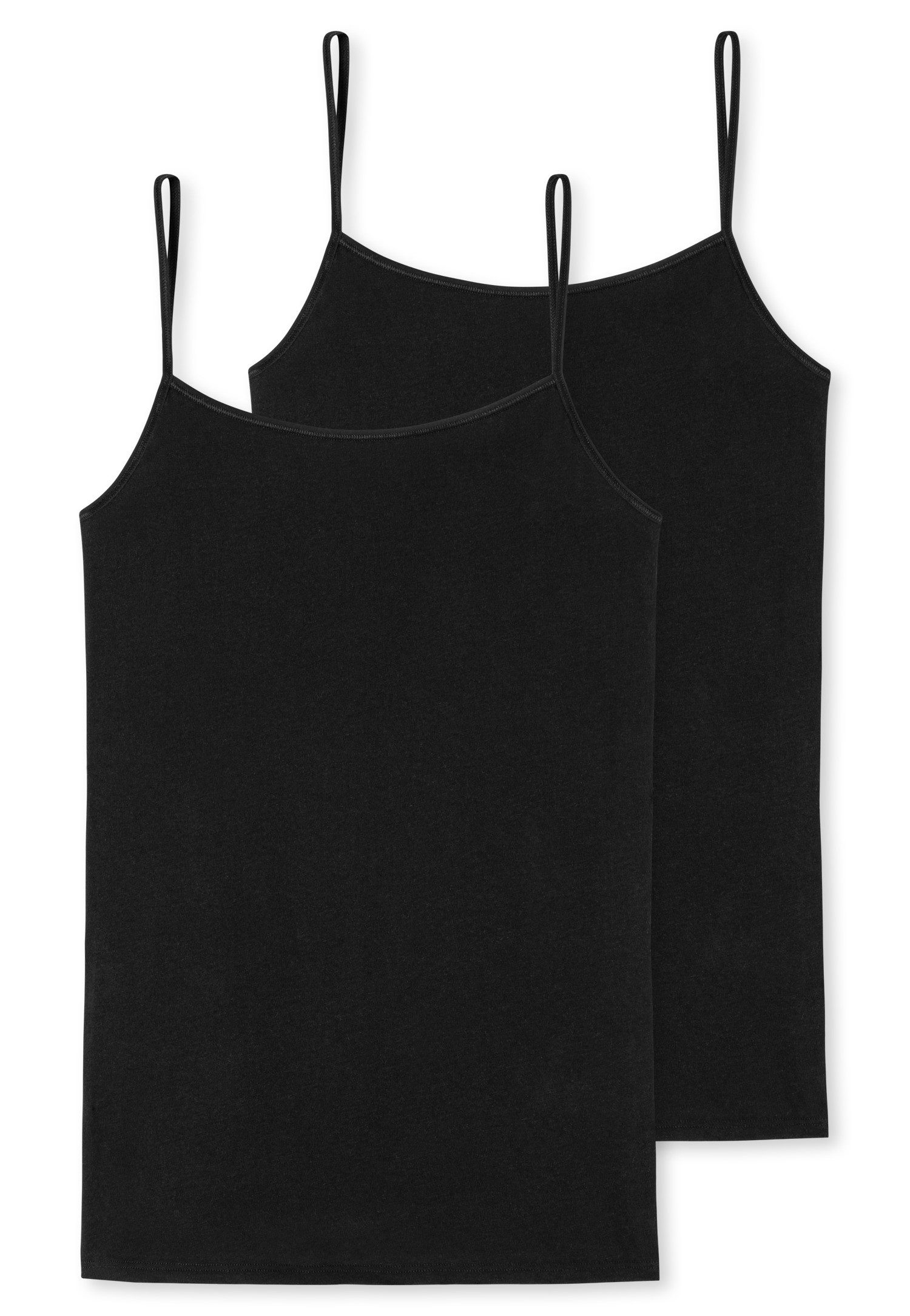 Schiesser Spaghettitop 95/5 (2er Pack) schmale Träger, Single-Jersey Qualität, Cotton-Mix