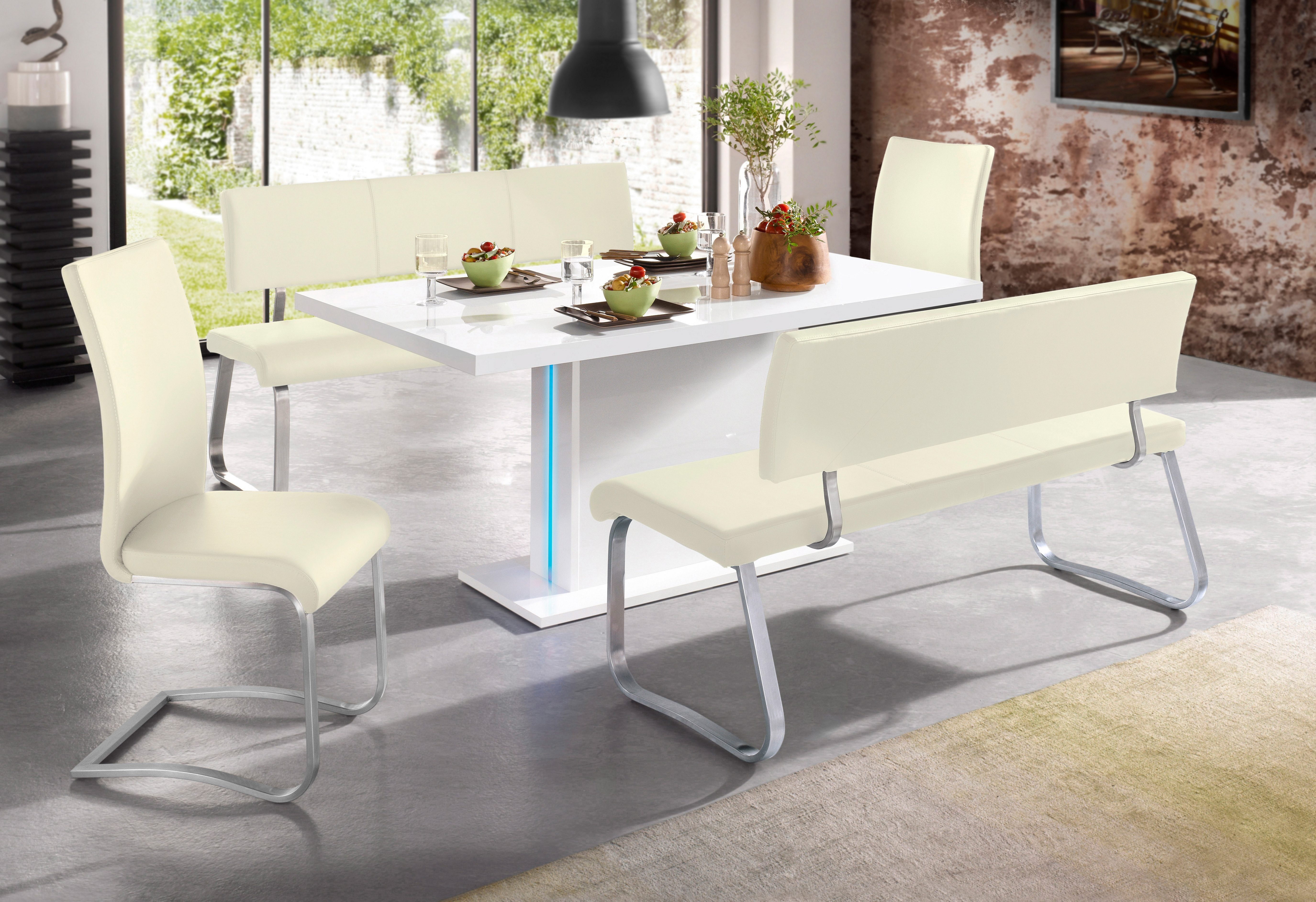 Polsterbank furniture Echtleder, Kg, in Arco, belastbar weiß Breiten bis MCA verschiedenen 280