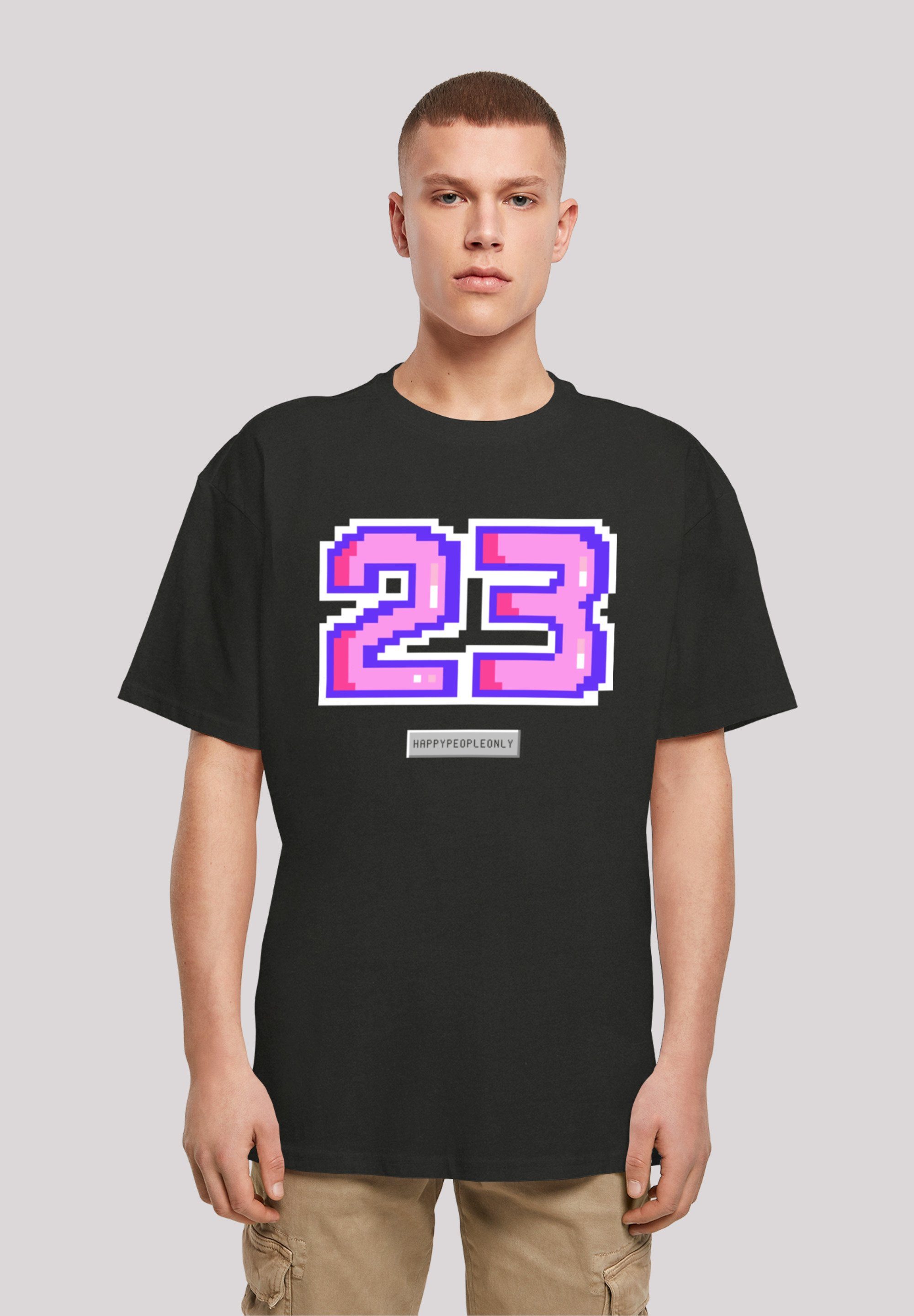 23 F4NT4STIC T-Shirt schwarz pink Print Pixel