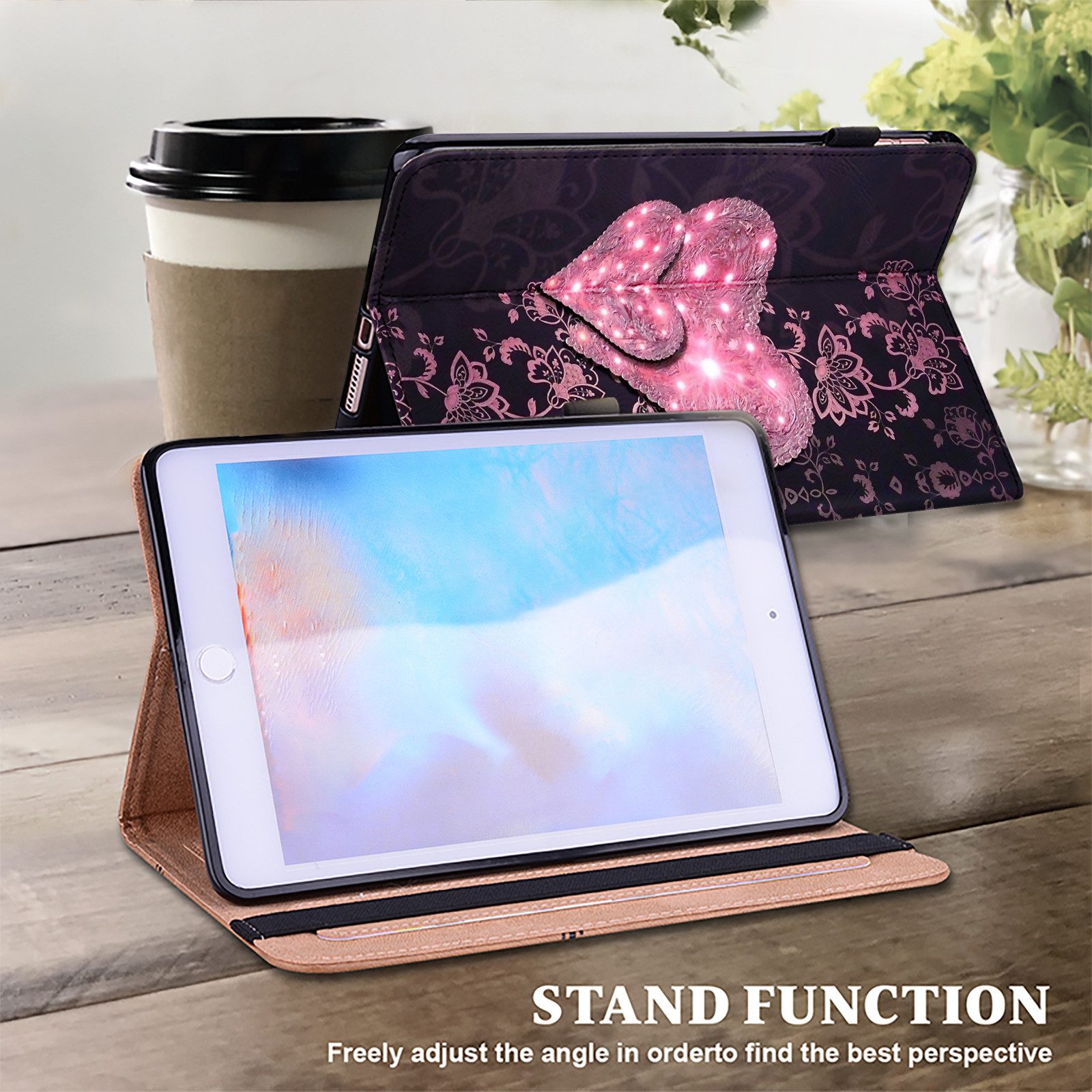 CLM-Tech Tablet-Hülle für Samsung Galaxy Tab A9+ / A11+ Hülle aus PU Leder Klapphülle 28 cm (11 Zoll), Cover Schutzhülle mit Magnetverschluss und Standfunktion