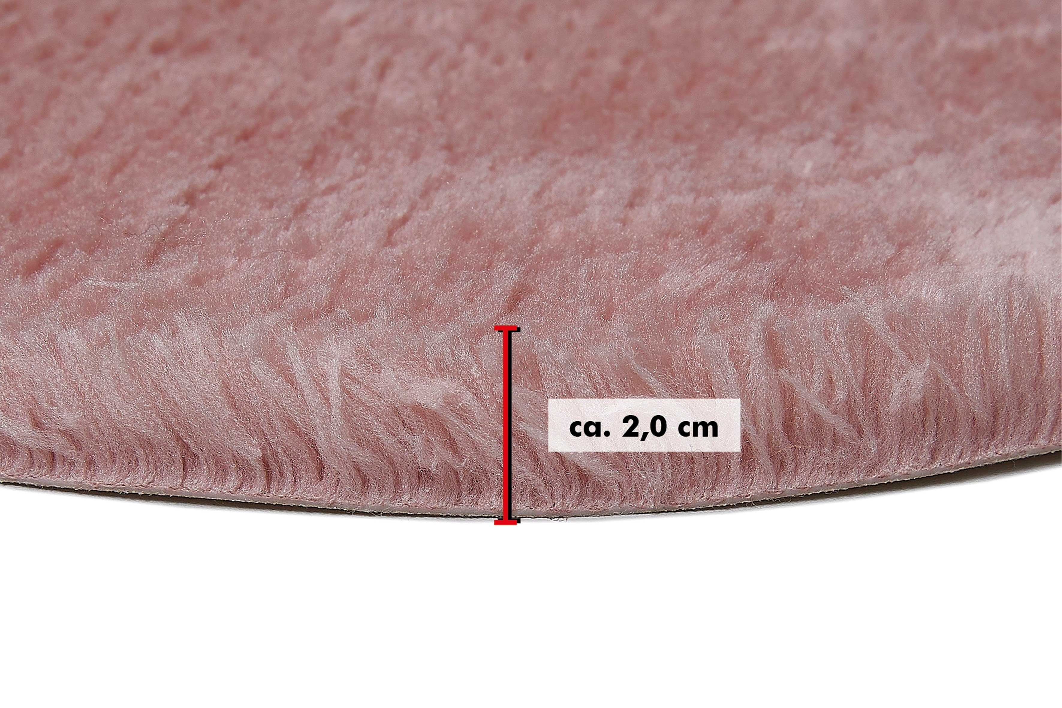 Andiamo Sitzkissen als 40 cm, rosa rund, auch 4er Lamm-Fellimitat, Sitzauflage Ø Kunstfell, Set