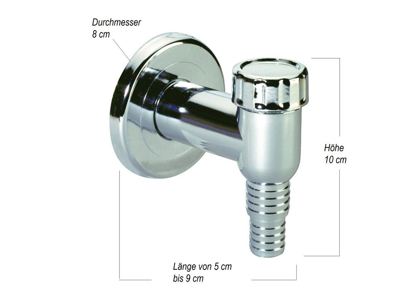 Thumbnail - Sanixa Siphon Spülmaschine Trockner uvm. Geruchsverschluss Wandrosette Siphon, (Wandsiphon Sifon, inkl. Wandrosette), Au...