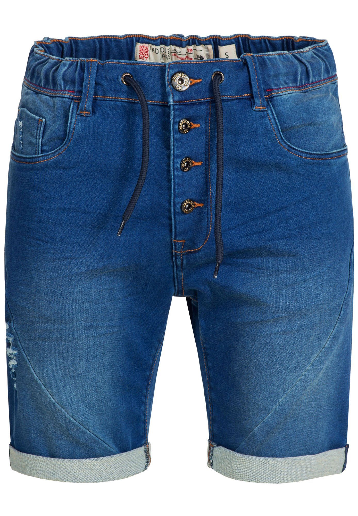 Indicode Jeansshorts Piano Navy