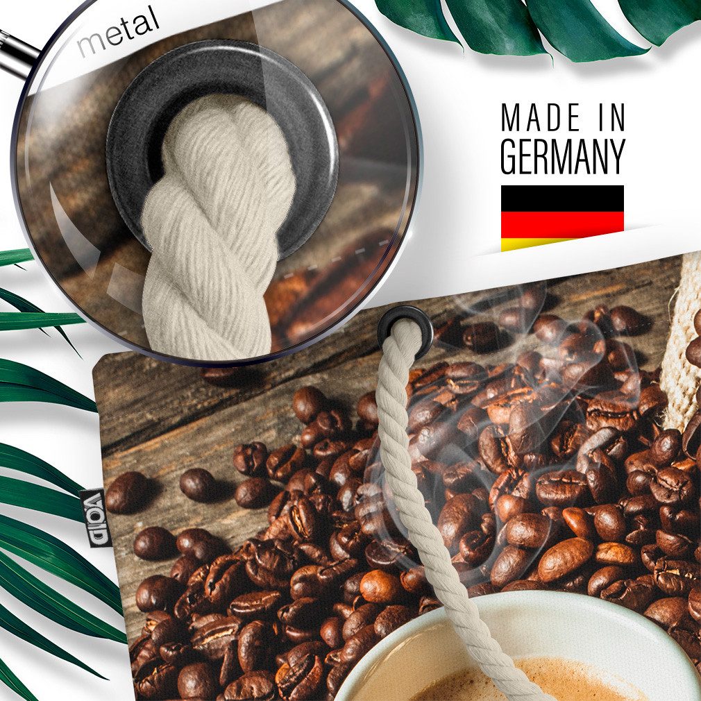 VOID Strandtasche (1-tlg), Kaffee Bohnen Cafe Tasse Kaffee Restaurant Cafe Espresso Barista Kaff