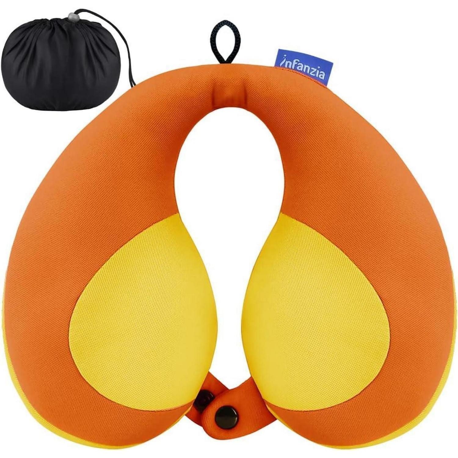 Reisekissen Nackenkissen Kinder Reisekissen Kinnstütze Nackenhörnchen Orange
