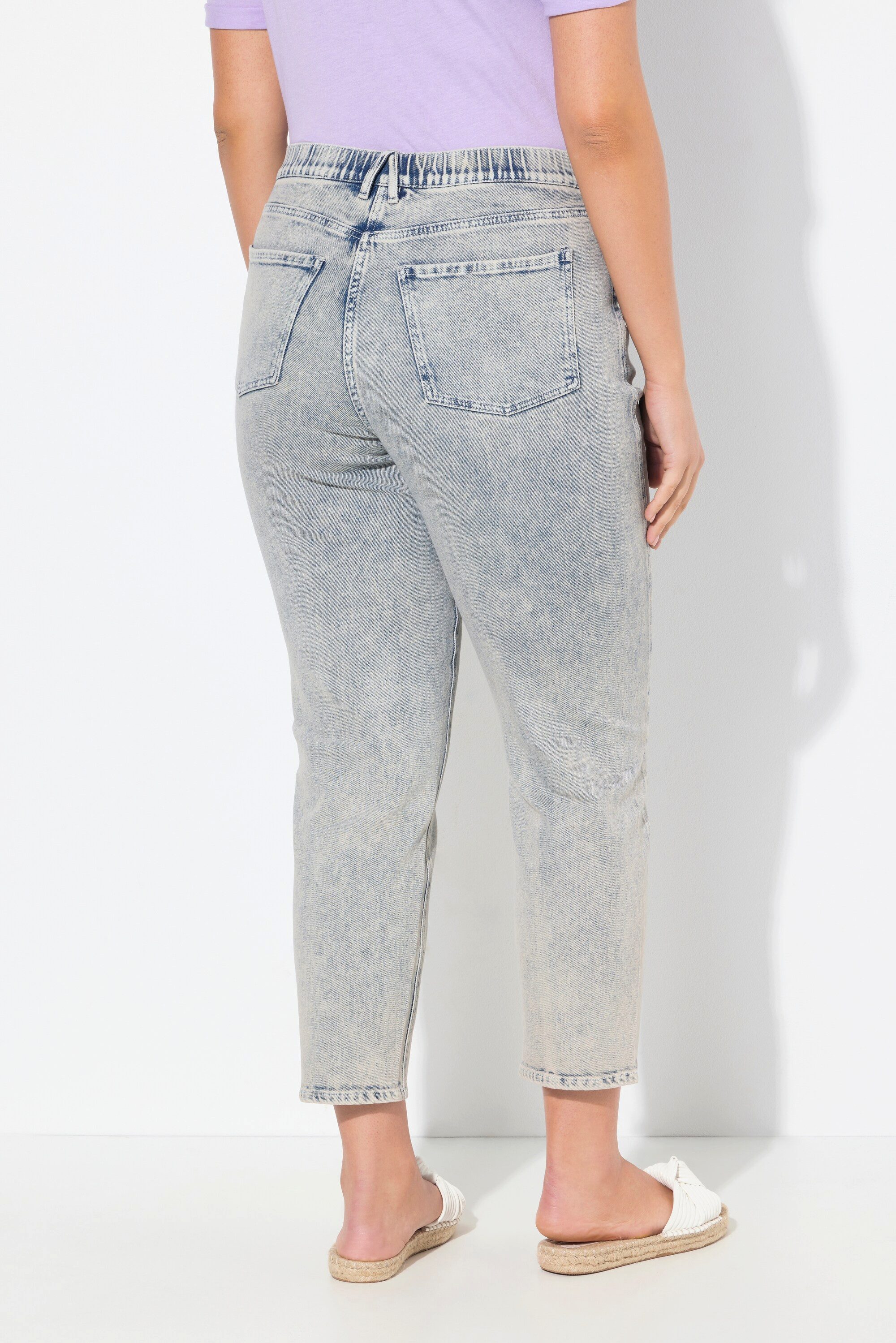 Ulla Popken Regular-fit-Jeans Mom-Jeans konisches Bein Komfortbund
