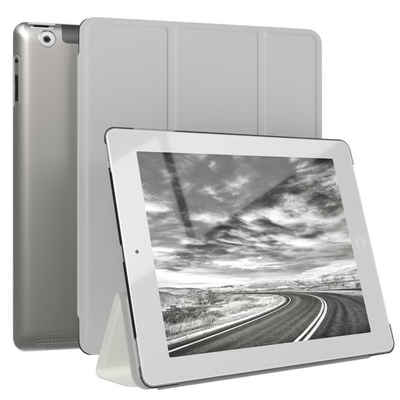EAZY CASE Tablet-Hülle Smart Case für Apple iPad 2. / 3. / 4. Generation 9,7 Zoll, Tablet Case Bookcover Smart Flipcase Schutztasche magnetisch Hellgrau