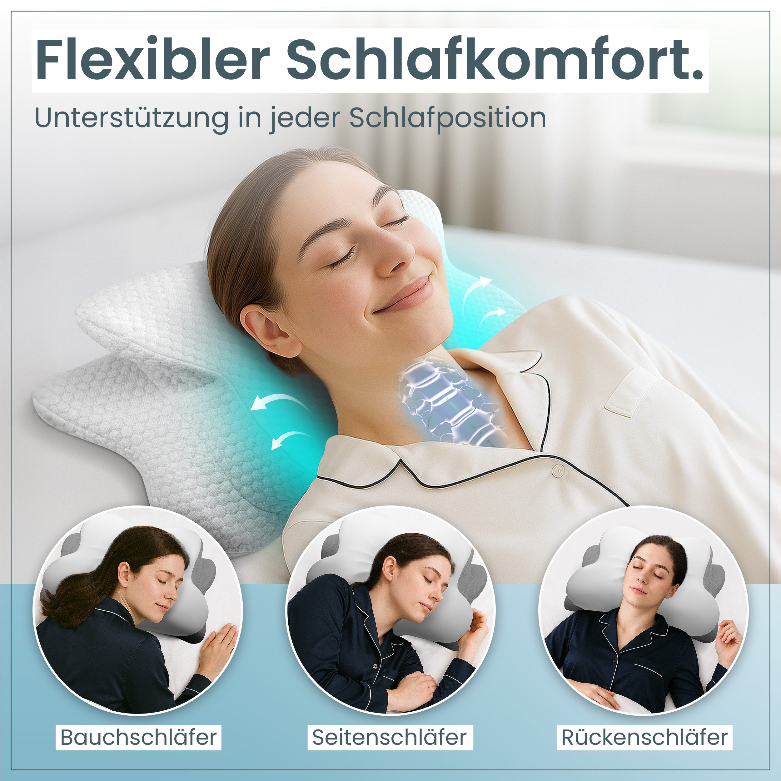 Gentle North Nackenstützkissen Orthopädisches Nackenstützkissen aus hochwer günstig online kaufen