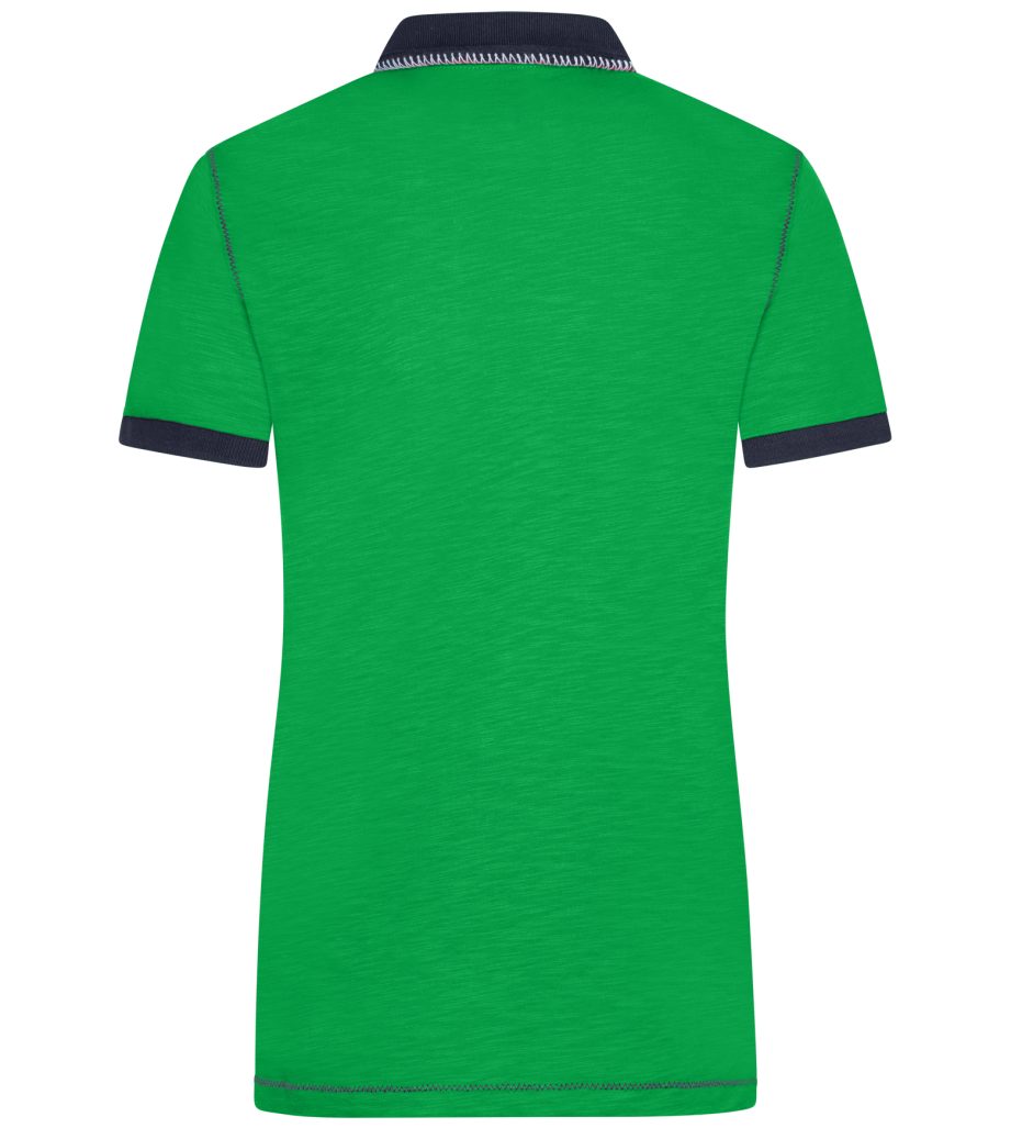 James & Nicholson Poloshirt Doppelpack Damenpoloshirt in trendiger Slub Qualität Urban Polo JN979 (Spar-Set, 2er-Pack) Hochwertiger Single Jersey aus Flammgarn