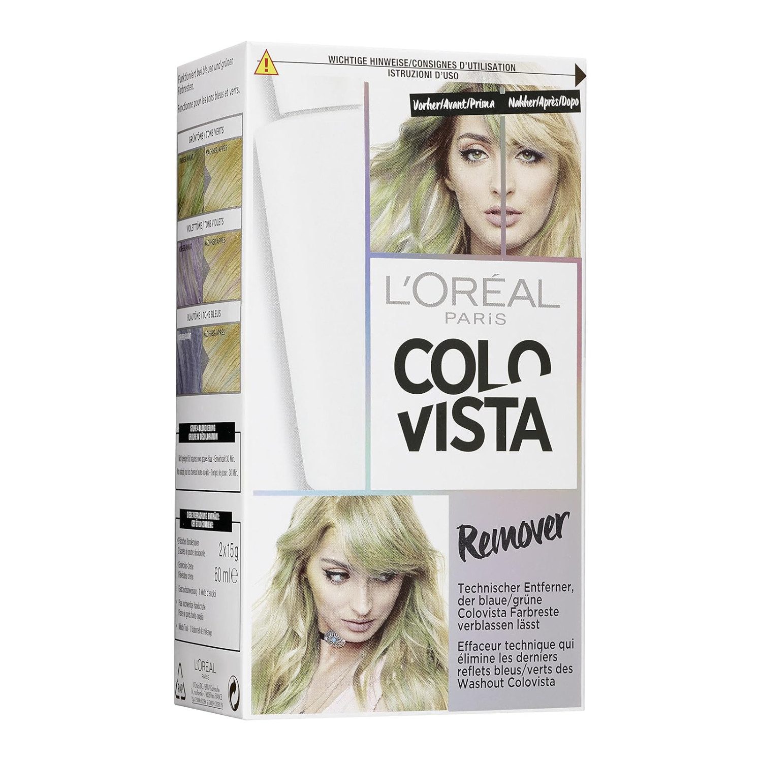 L'ORÉAL PARIS Haarfarben-Entferner Colorista Remover Kit Entfärber für das Haar (2 x 15 g + 60 ml), 1-tlg.