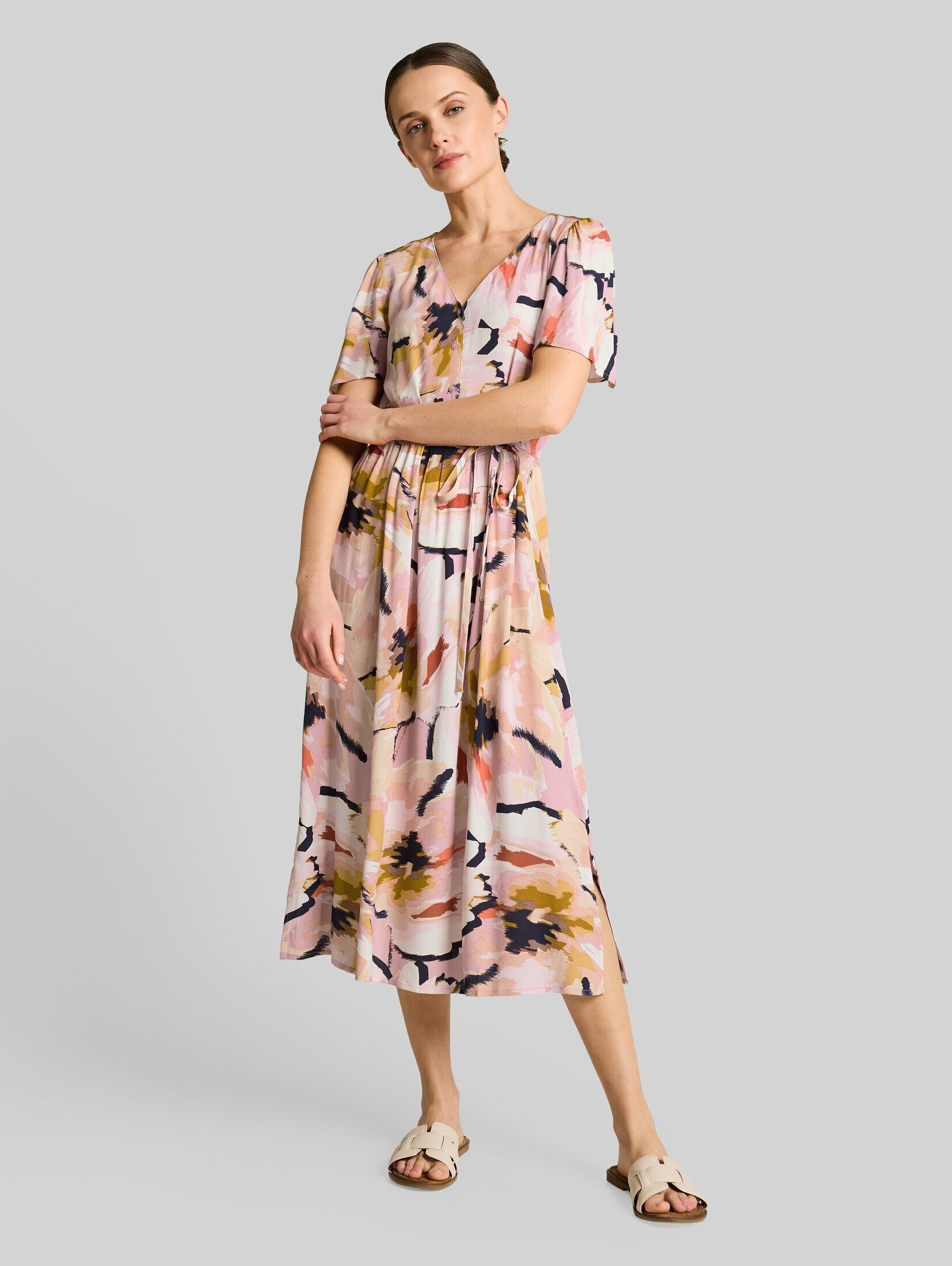 TOM TAILOR Midikleid Kleider & Jumpsuits Midi-Kleid mit Muster