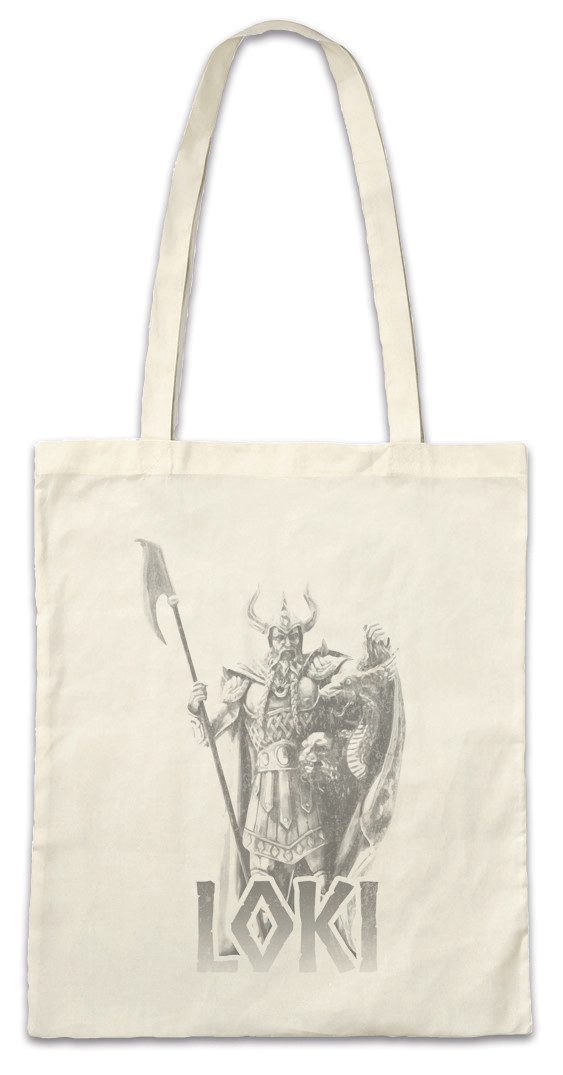 Beuteltasche Loki Stofftasche Wikinger Vikings Walhalla Odhin Thor Asgard Walhall