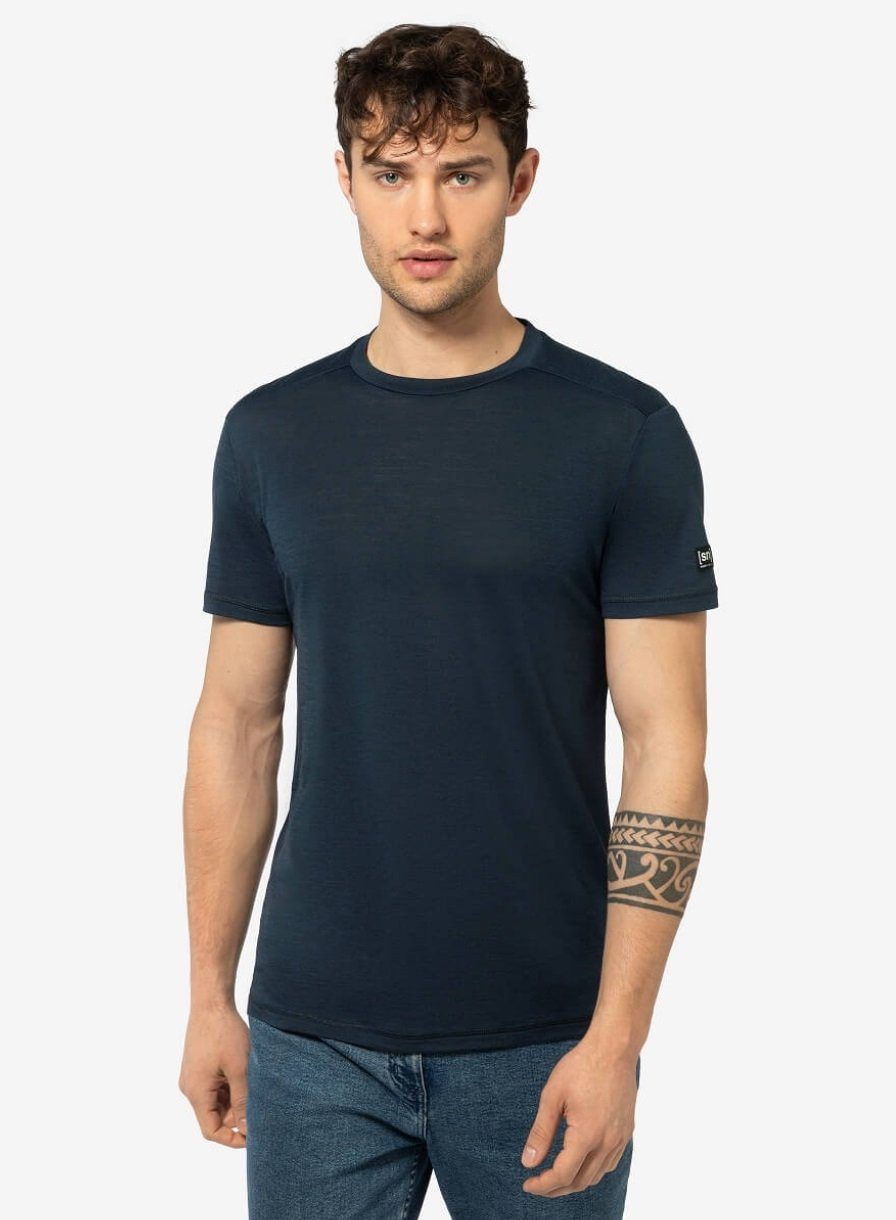 SUPER.NATURAL T-Shirt Essential (Merino-Mix) dunkelblau Herren günstig online kaufen